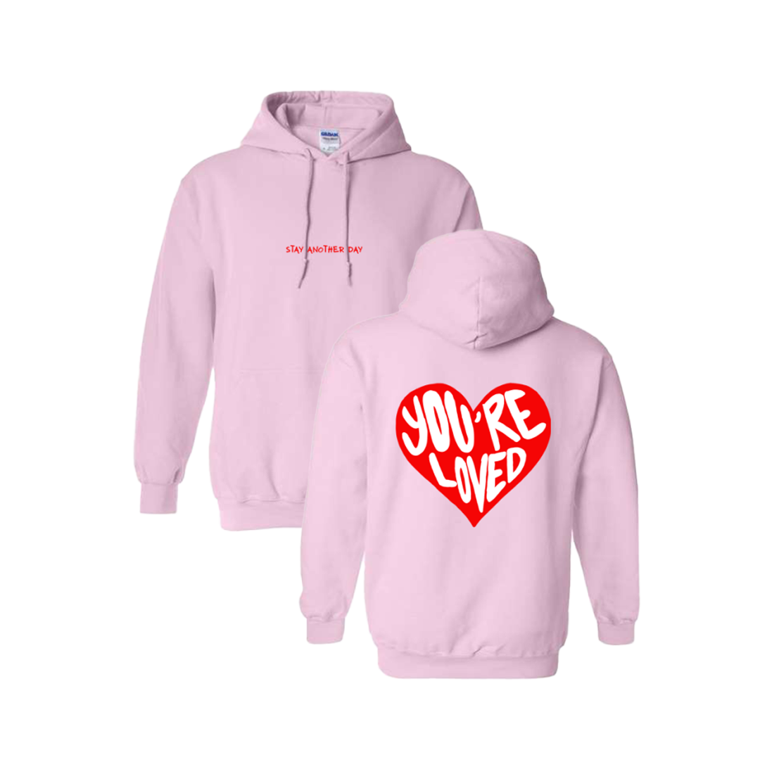 Pink & Red Hearts Love Valentine's Day top Men's Women's Unisex Long Sleeve White Zip Hoodie Sweatshirt Fleece Jacket Loungewear