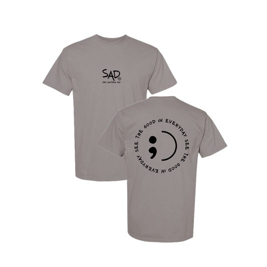 See The Good In Everyday Screen Printed Grey T-shirt - Mental Health Awareness Clothing
