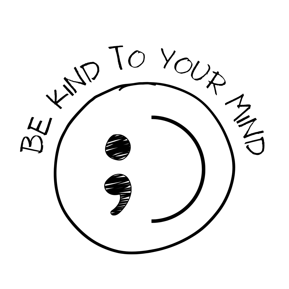 Be Kind To Your Mind Smiley Face Embroidered