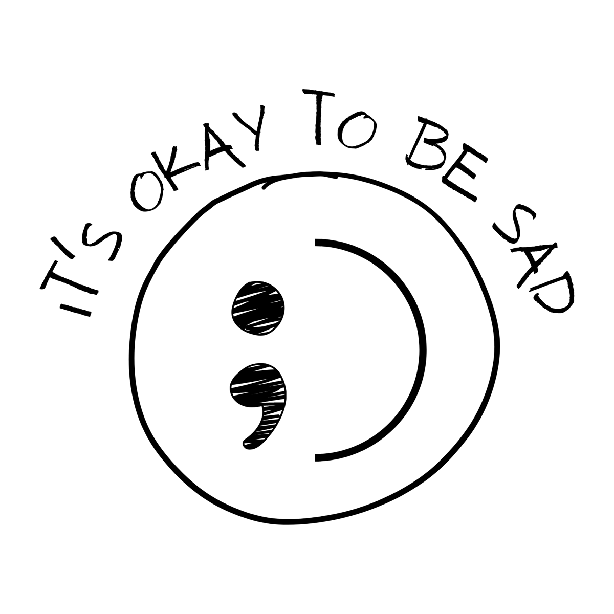 It's Okay to be Sad Embroidered