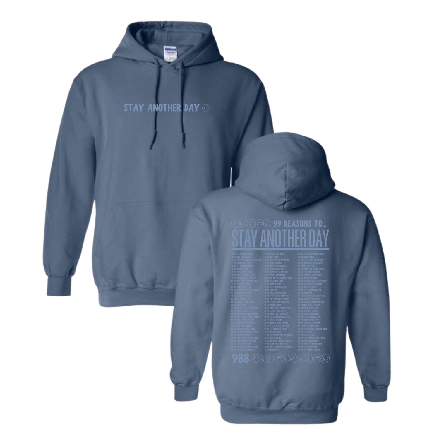 99 Reasons to Stay Another Day Hoodie | Limited Edition Monochromatic
