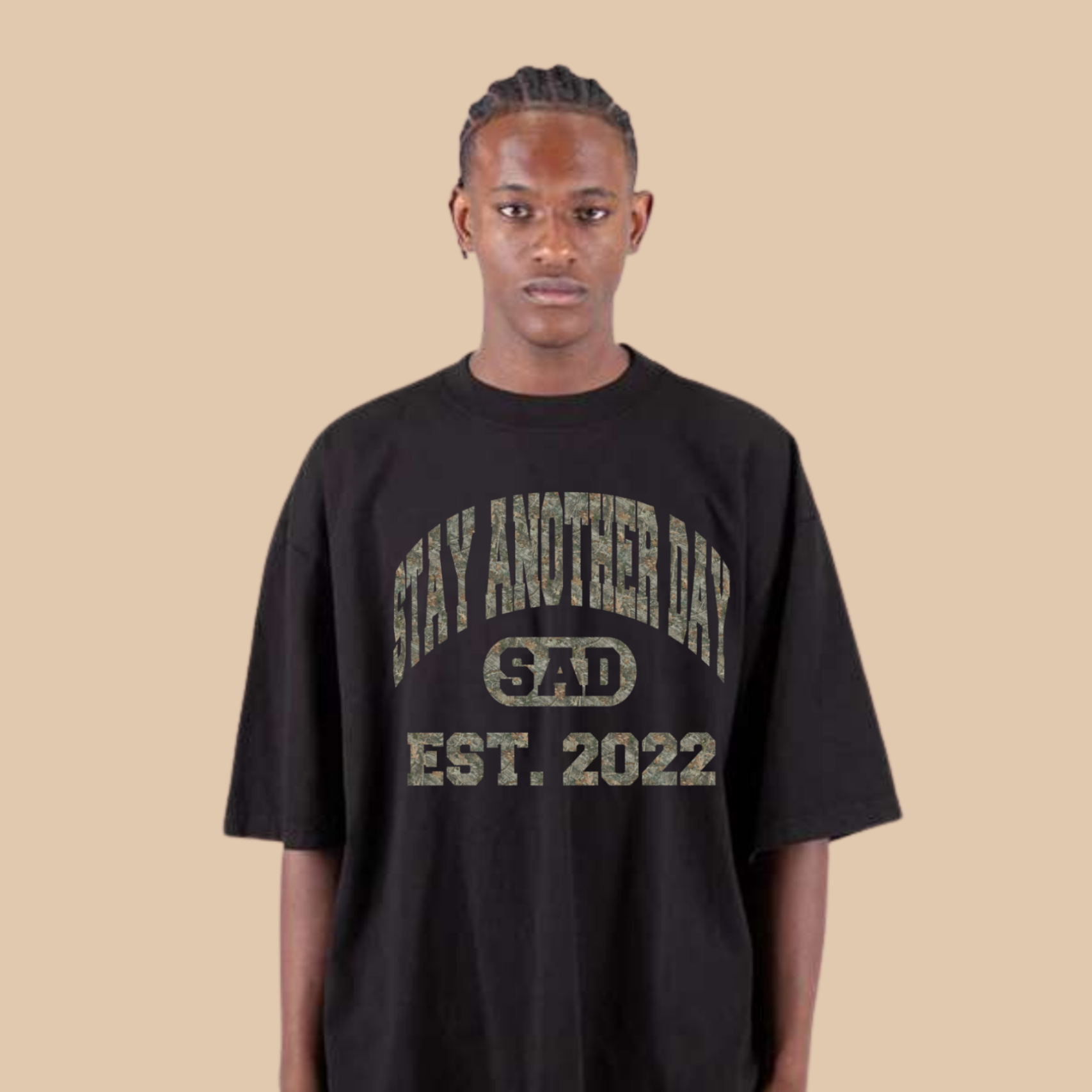 CAMO SAD Collegiate Boxy Tee