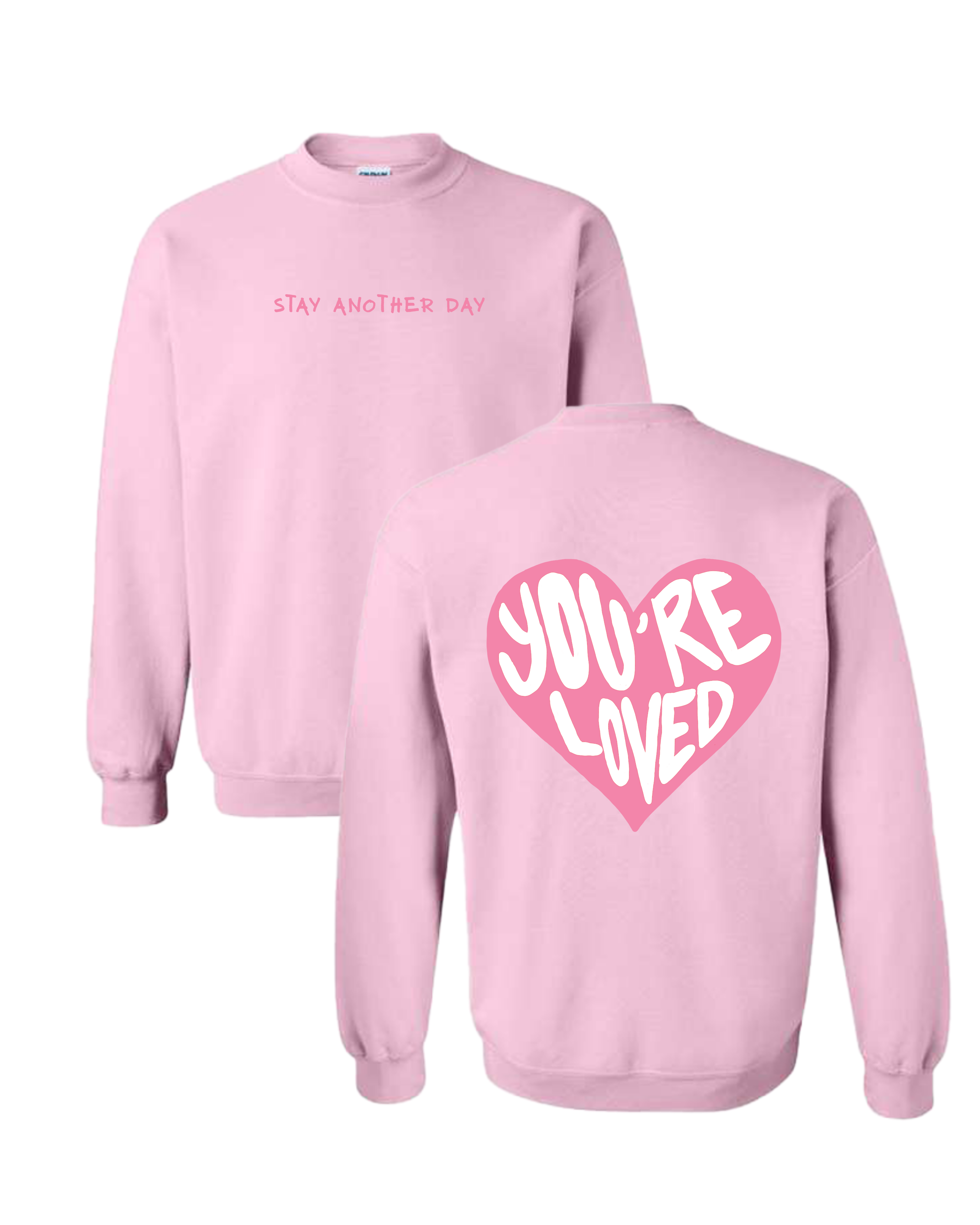 Valentines Day Collection Printed Crewneck (Pink Heart)