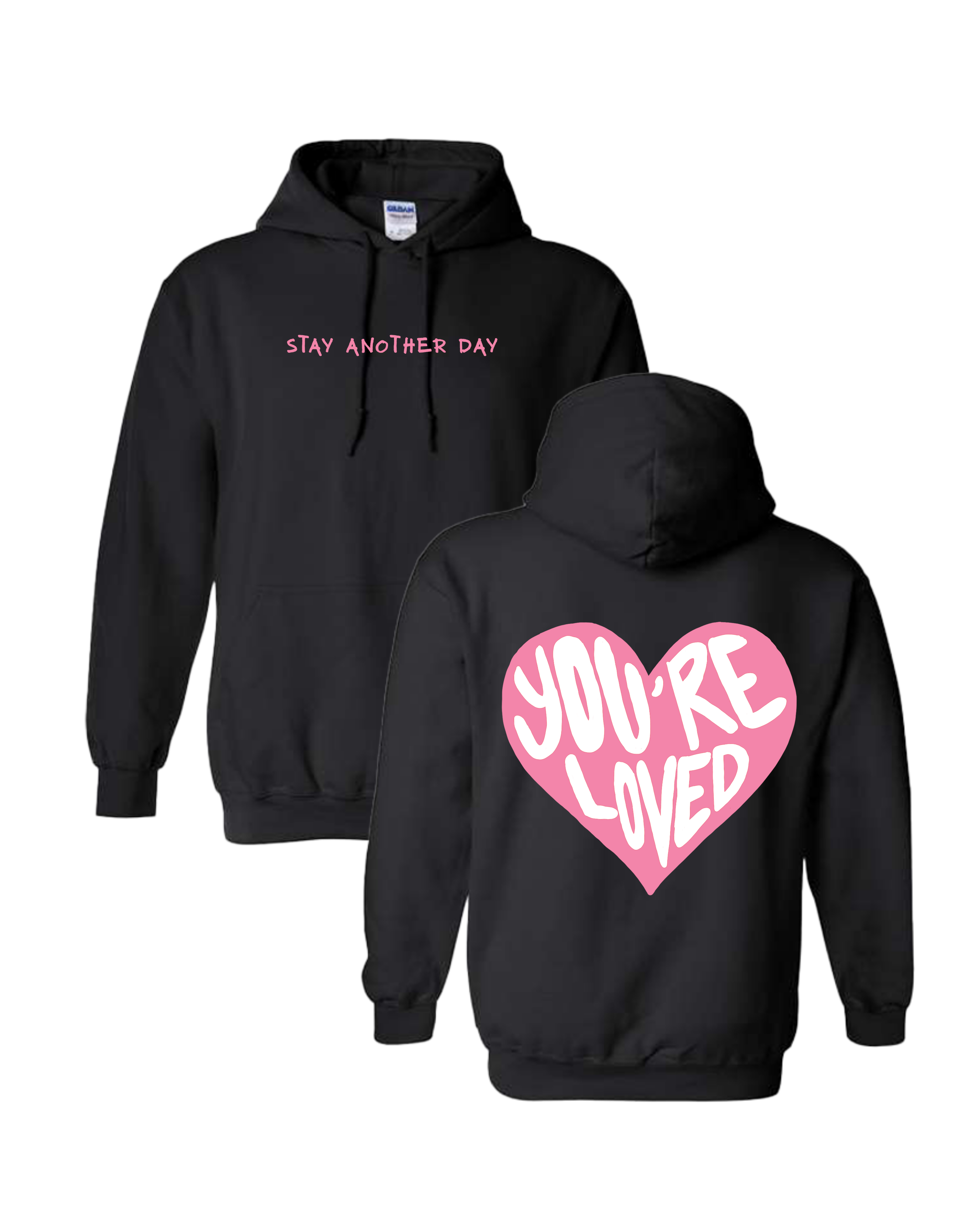 Valentines Day Collection Printed Hoodie (Pink Heart)