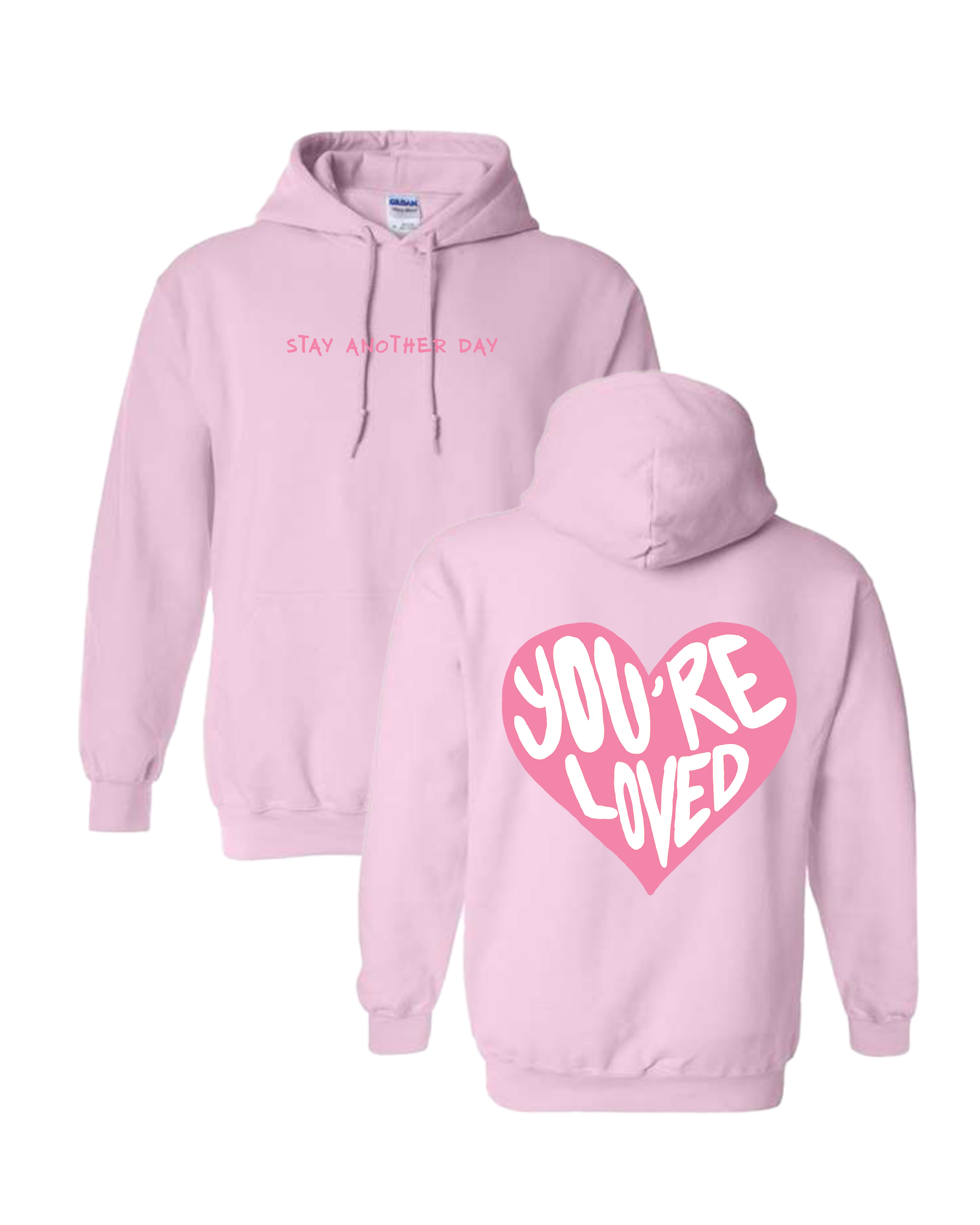 Valentines Day Collection Printed Hoodie (Pink Heart)
