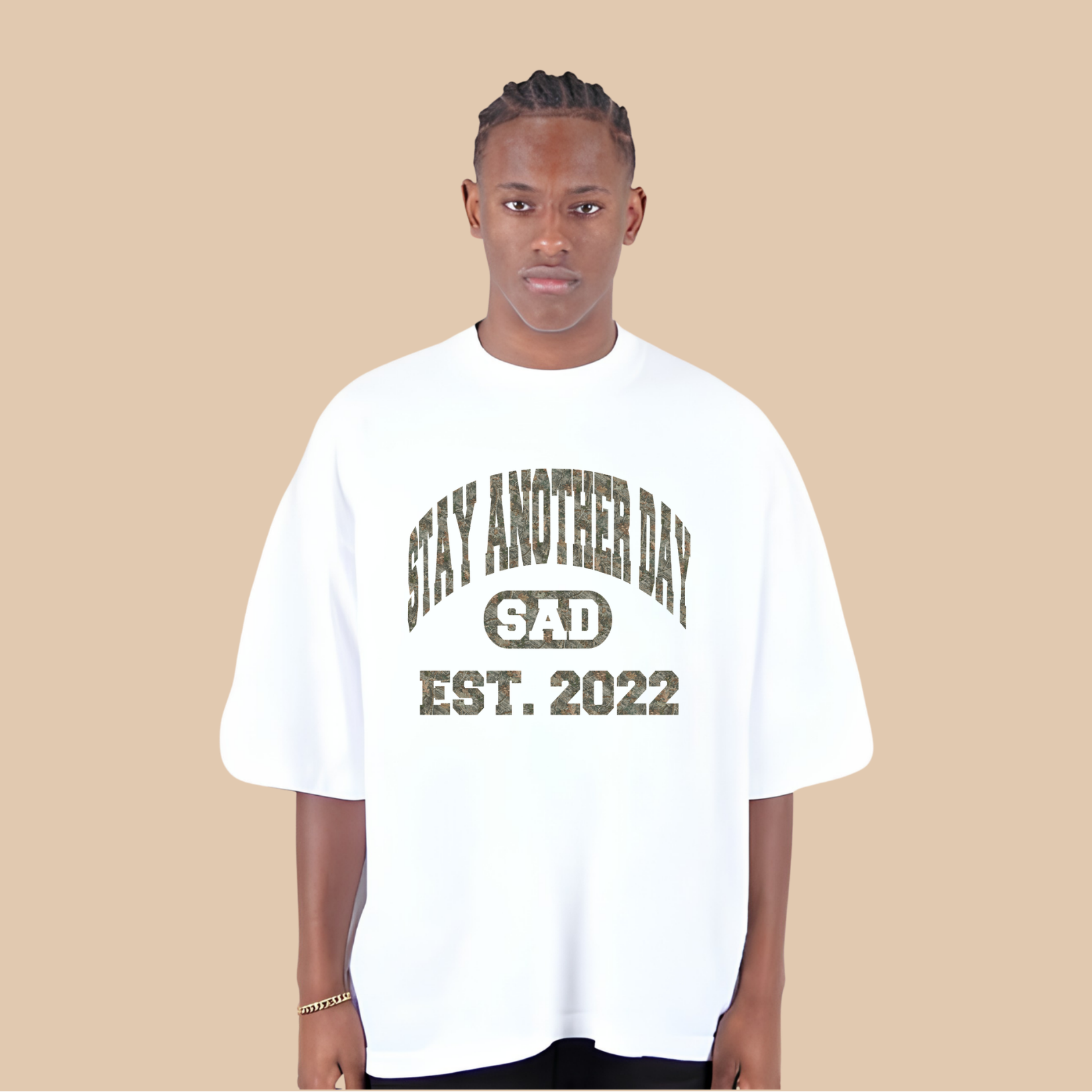 CAMO SAD Collegiate Boxy Tee