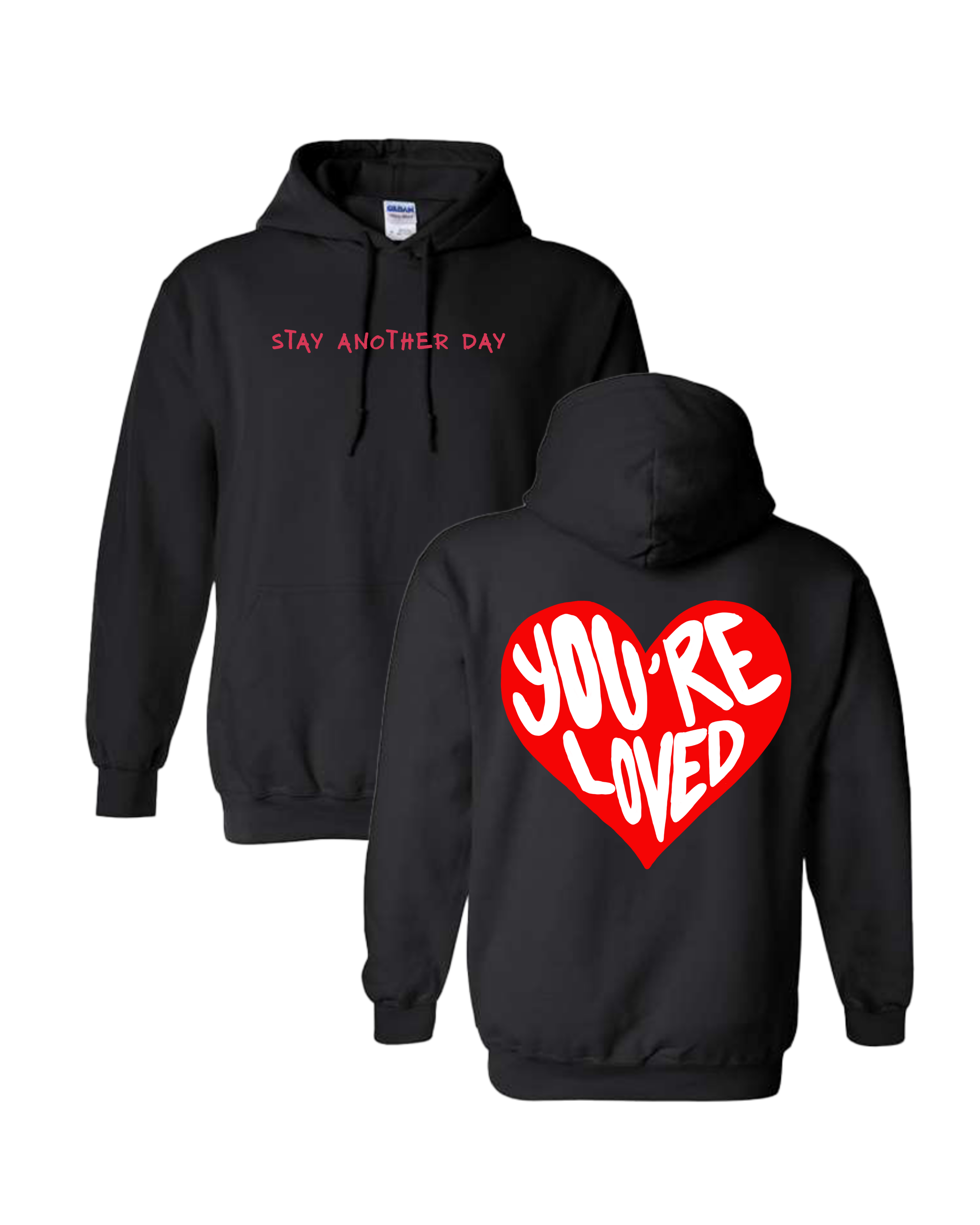 Valentines Day Collection Printed Hoodie (Red Heart)