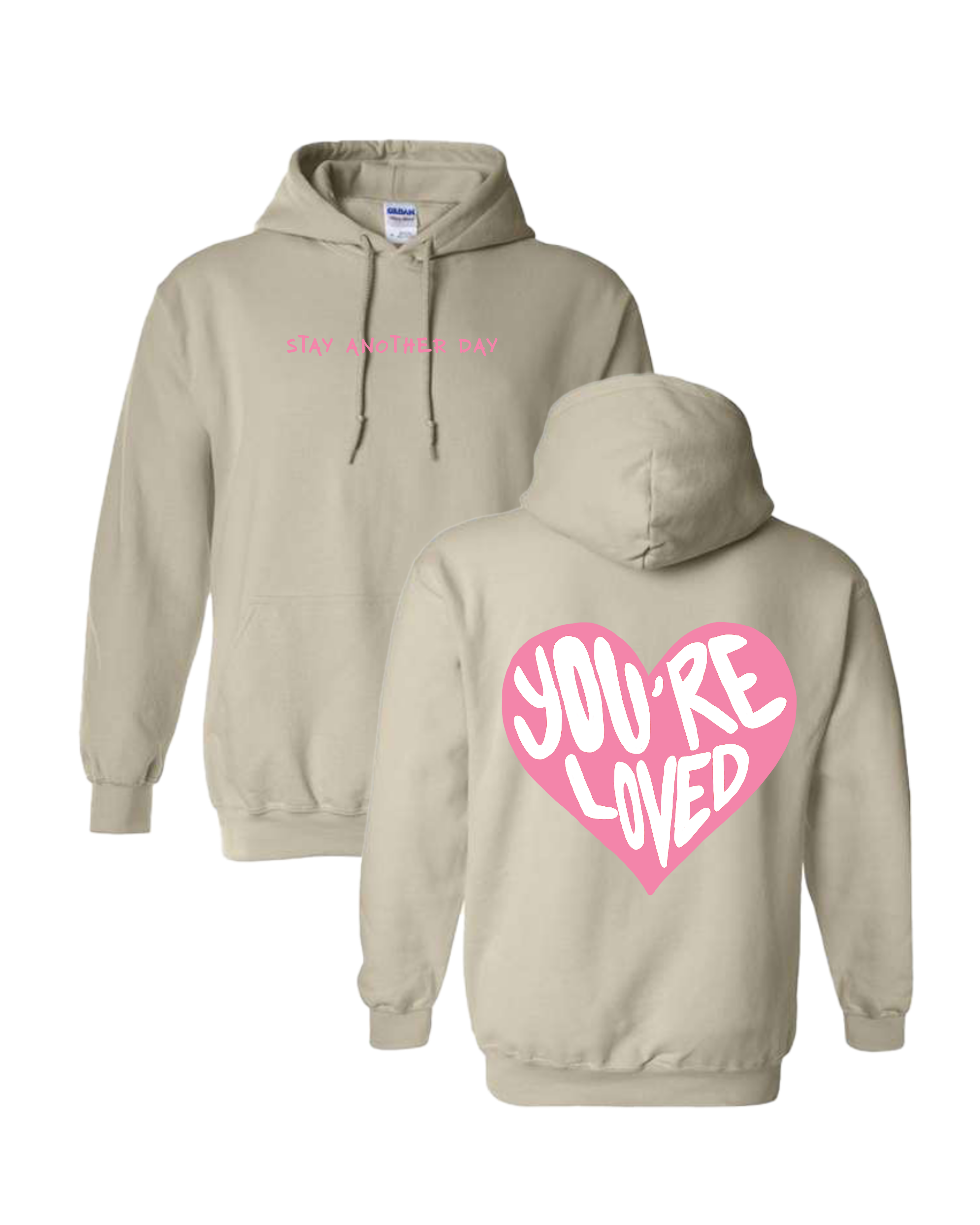 Valentines Day Collection Printed Hoodie (Pink Heart)