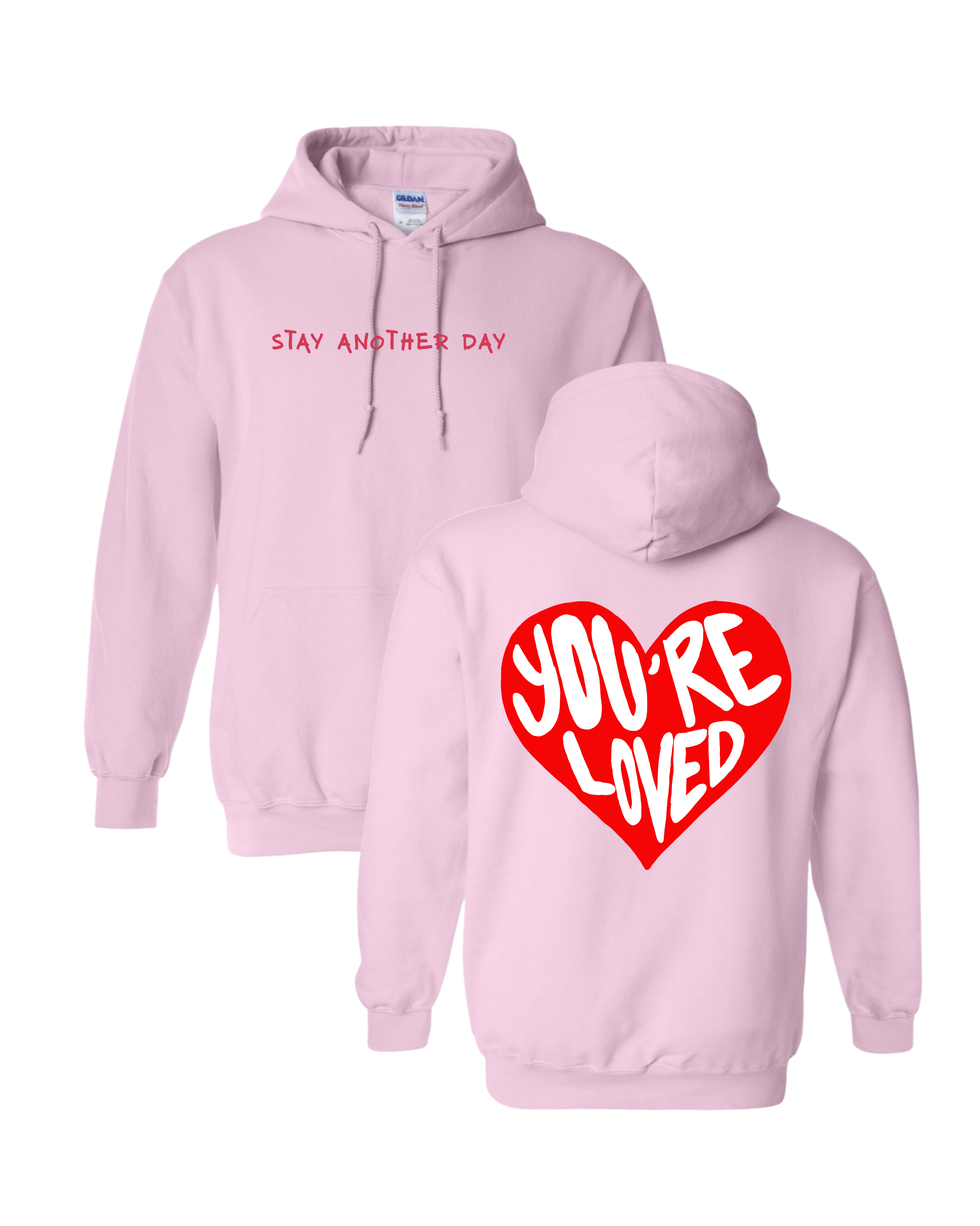 Valentines Day Collection Printed Hoodie (Red Heart)