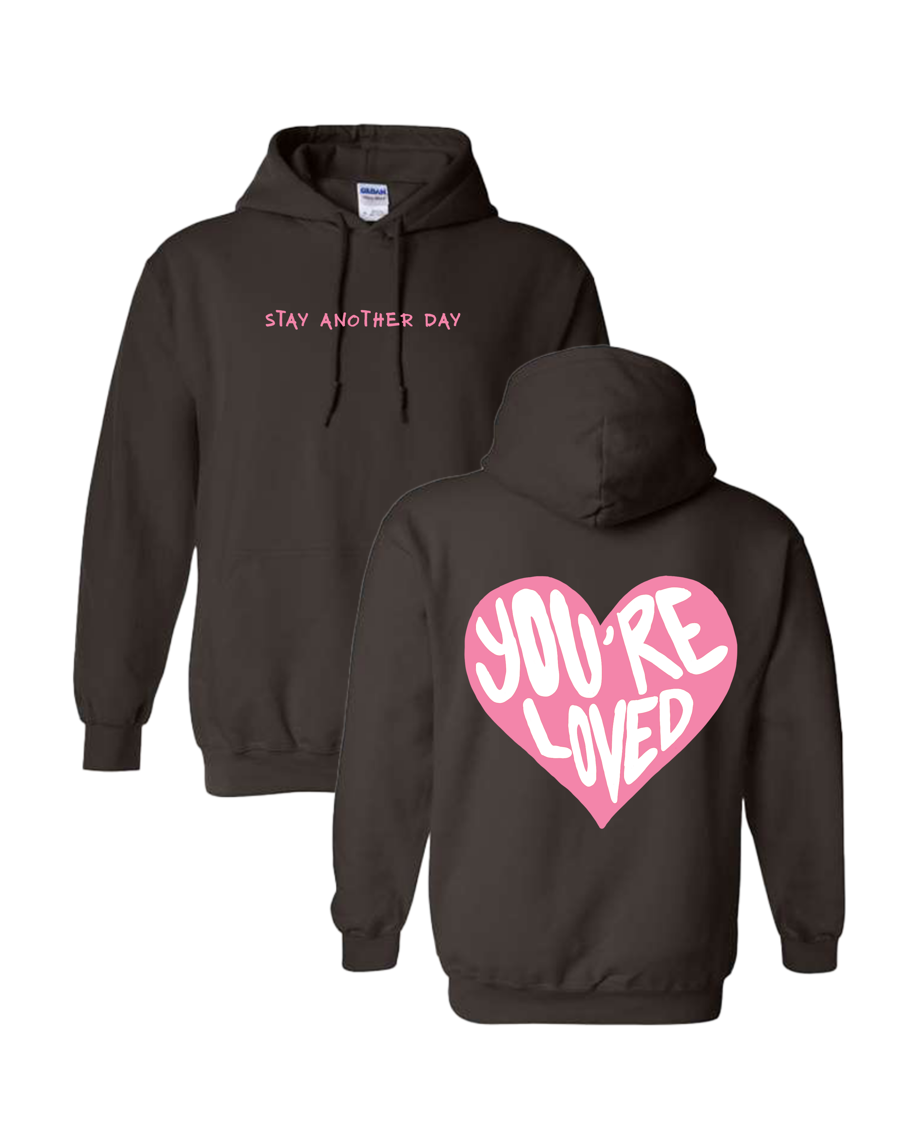 Valentines Day Collection Printed Hoodie (Pink Heart)