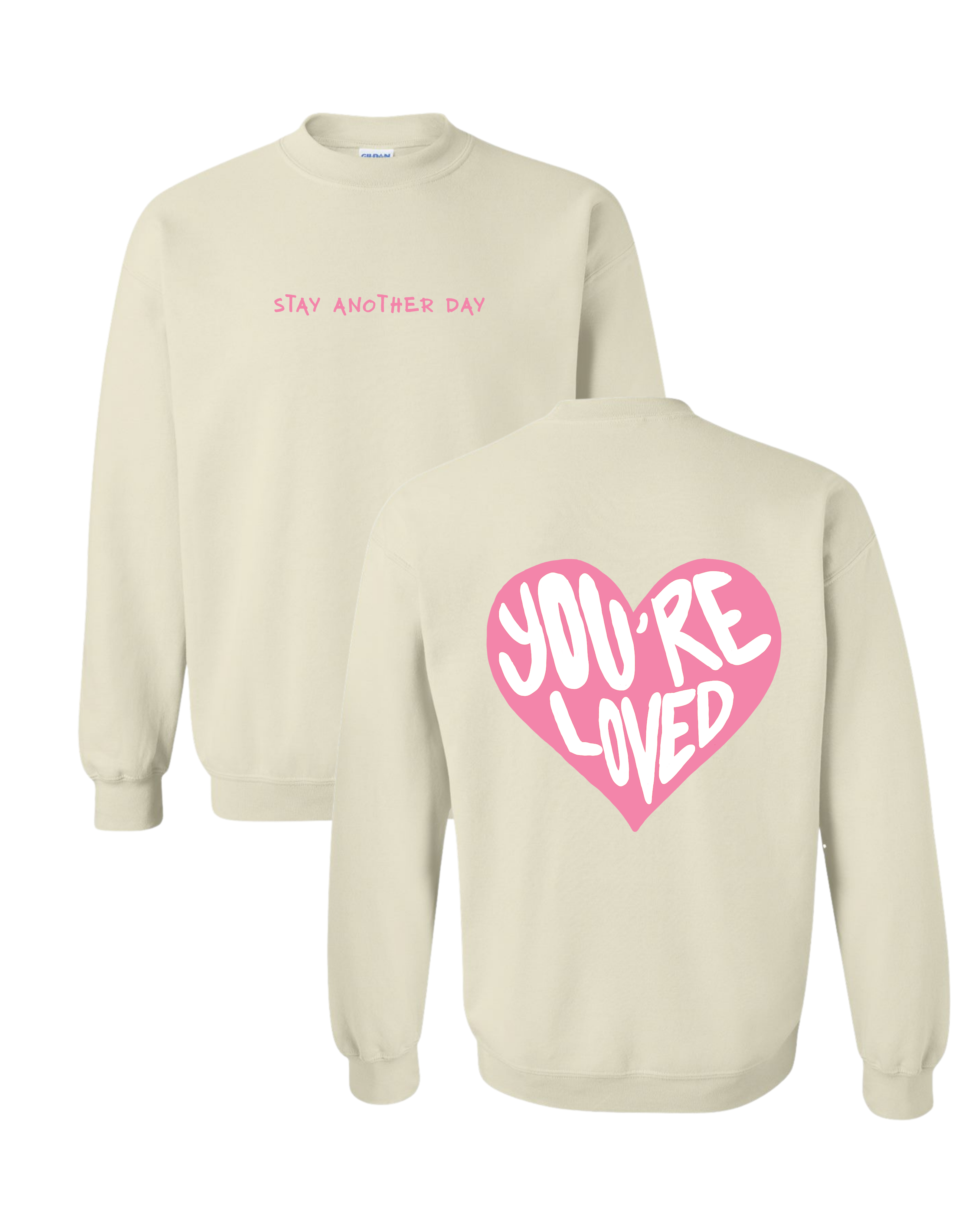 Valentines Day Collection Printed Crewneck (Pink Heart)