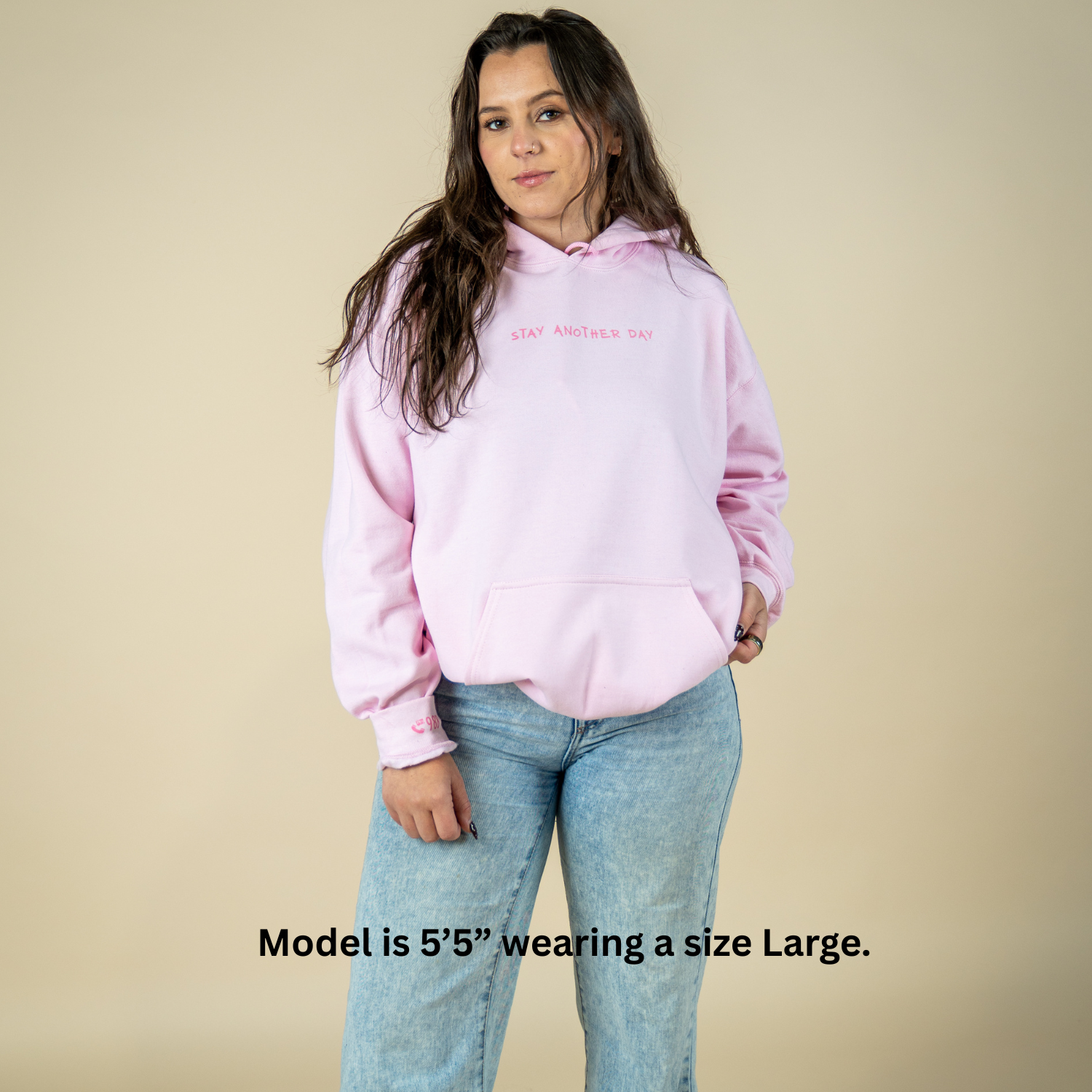 Valentines Day Collection Printed Hoodie (Pink Heart)