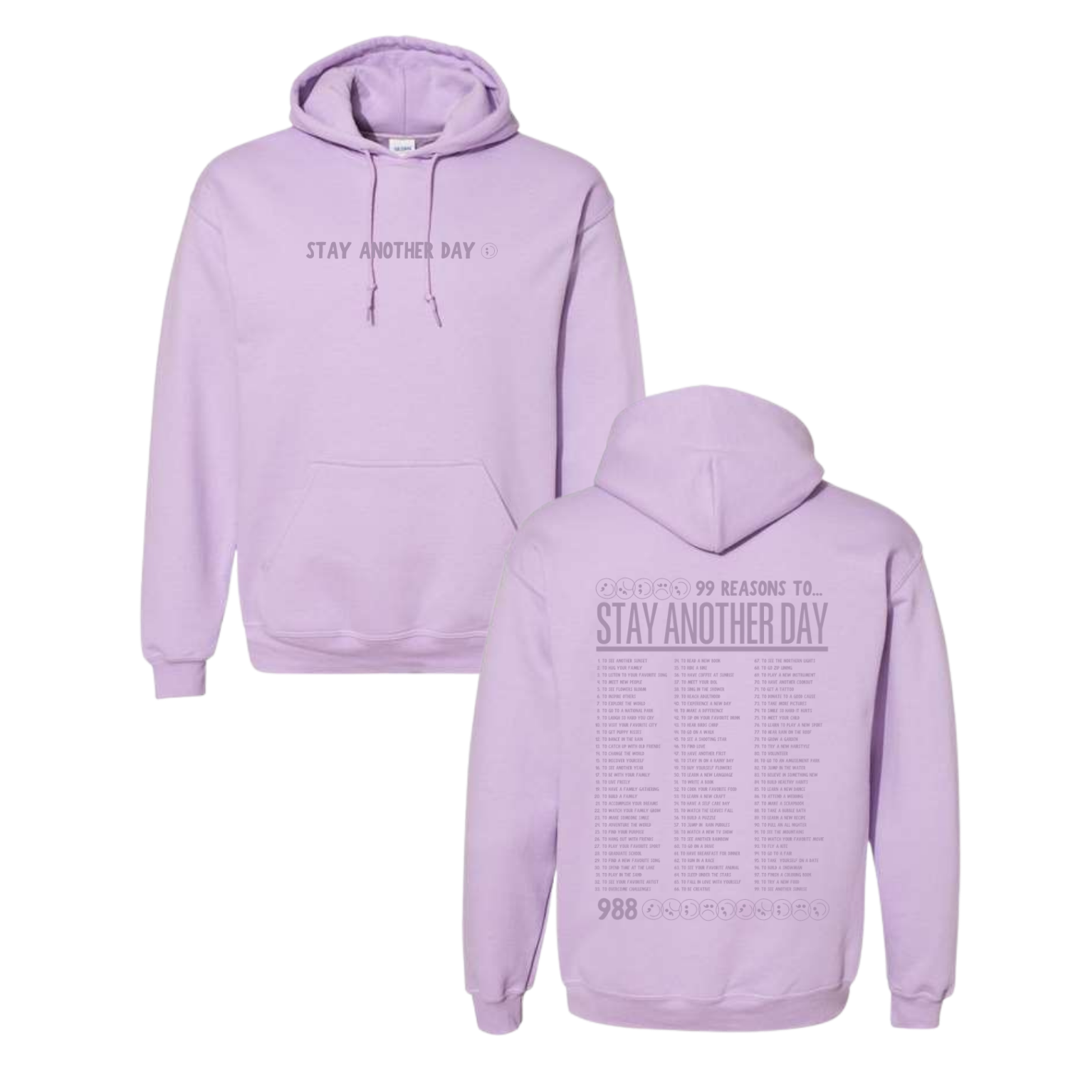 99 Reasons to Stay Another Day Hoodie | Limited Edition Monochromatic