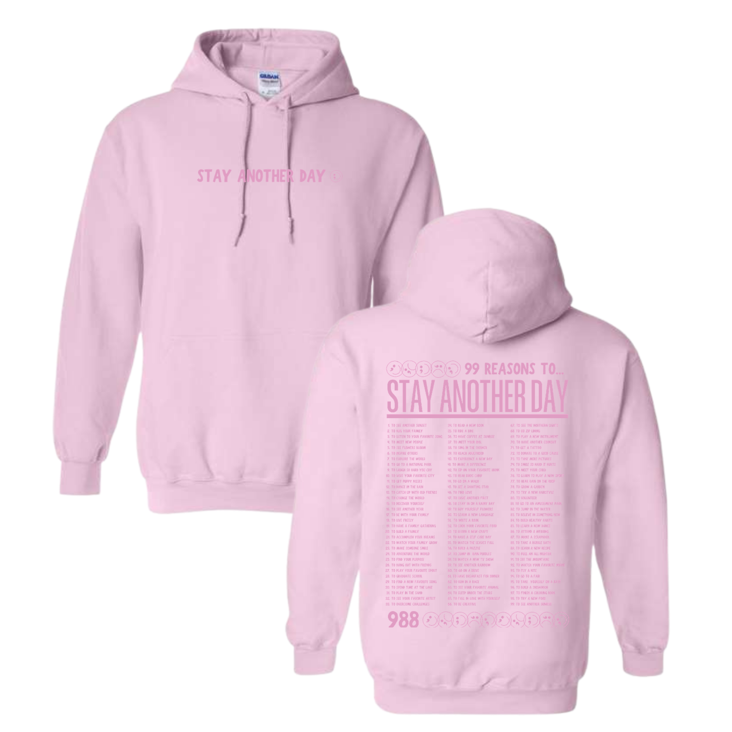 99 Reasons to Stay Another Day Hoodie | Limited Edition Monochromatic