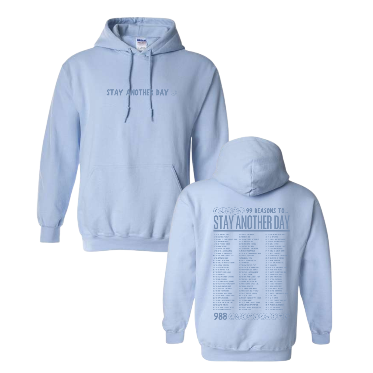 99 Reasons to Stay Another Day Hoodie | Limited Edition Monochromatic