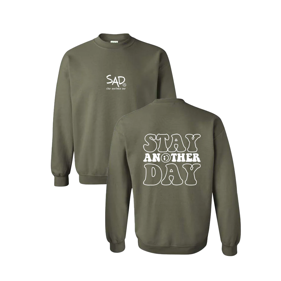 Stay Another Day Bubble Screen Printed Crewneck