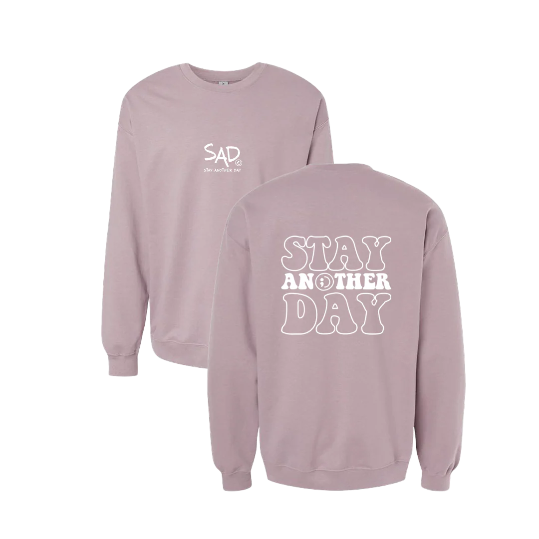 Stay Another Day Bubble Screen Printed Crewneck