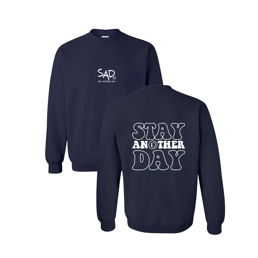 Stay Another Day Bubble Screen Printed Crewneck