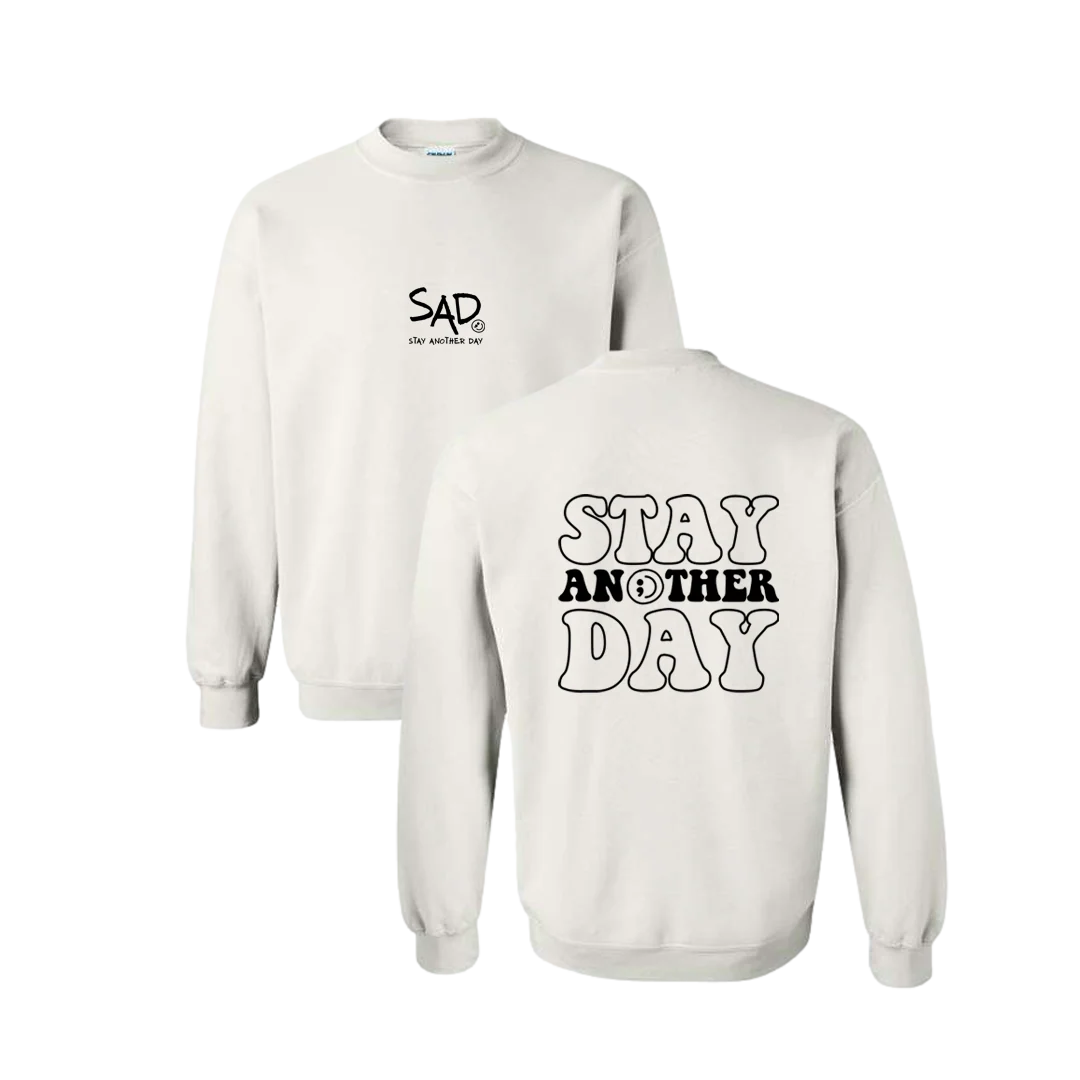 Stay Another Day Bubble Screen Printed Crewneck