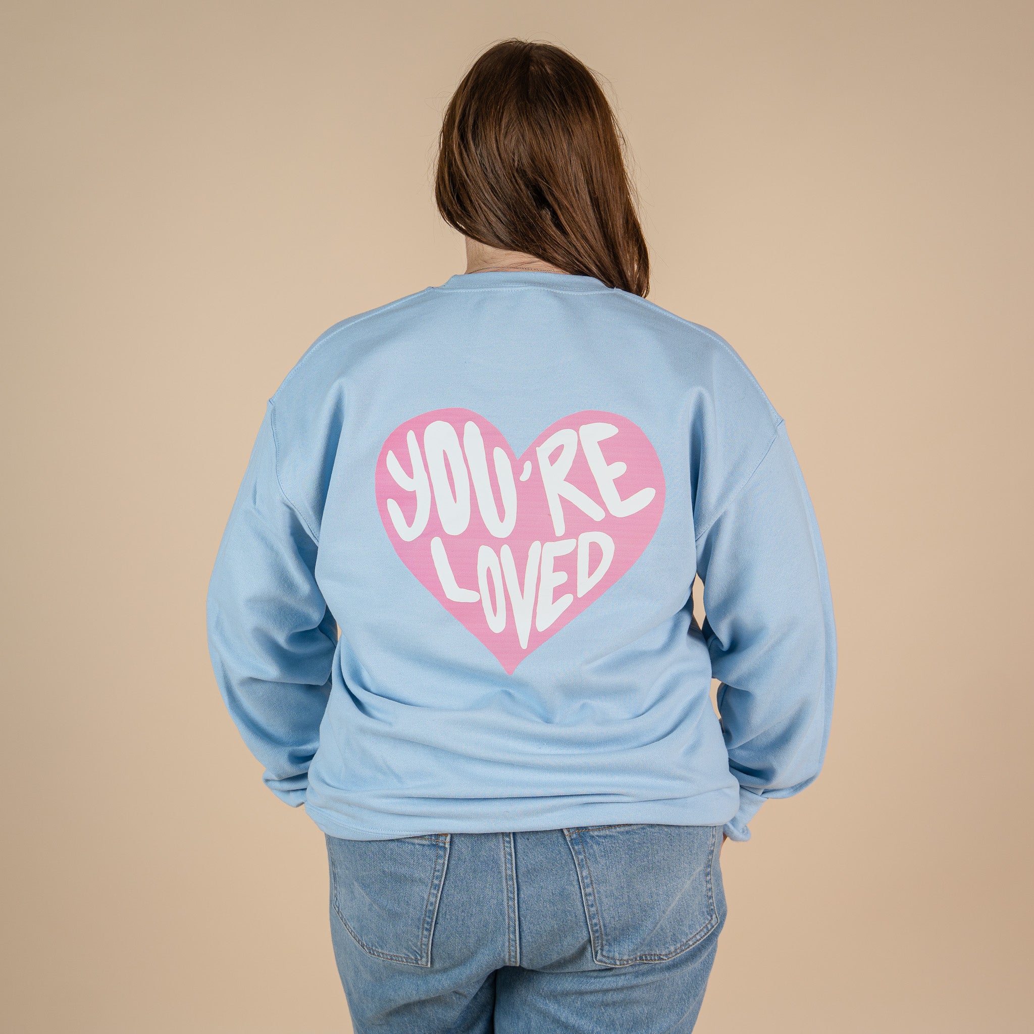 Valentines Day Collection Printed Crewneck (Pink Heart)