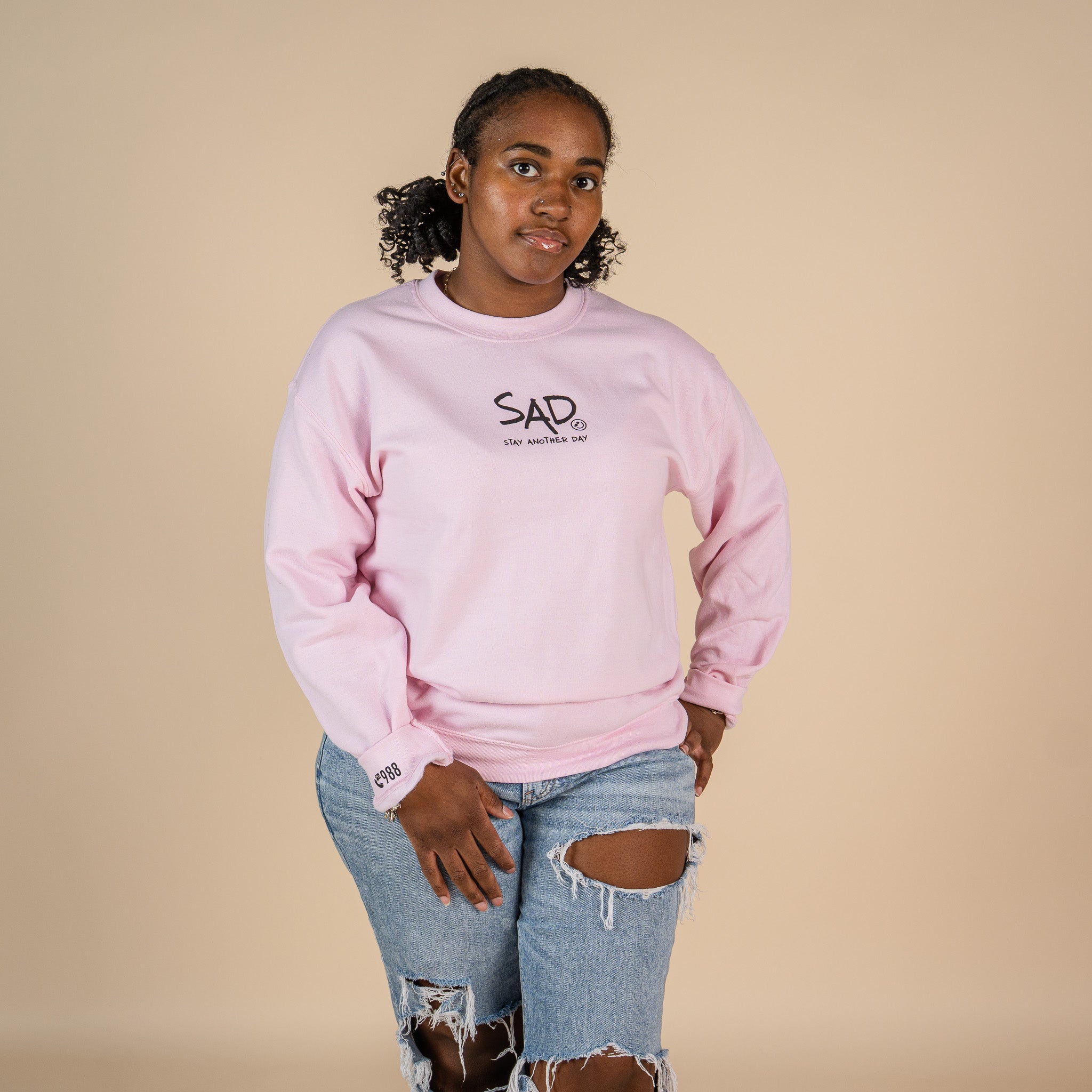 I'm Happy You're Here Screen Printed Crewneck