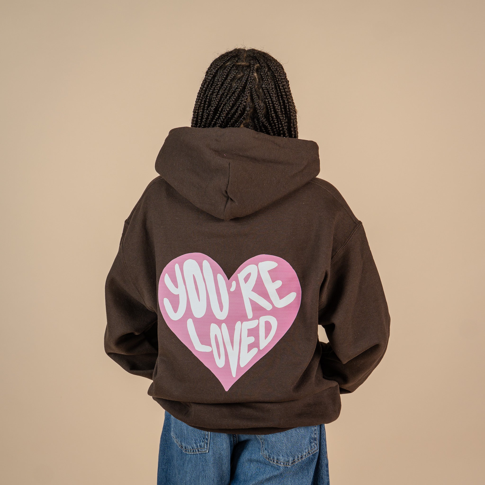 Valentines Day Collection Printed Hoodie (Pink Heart)