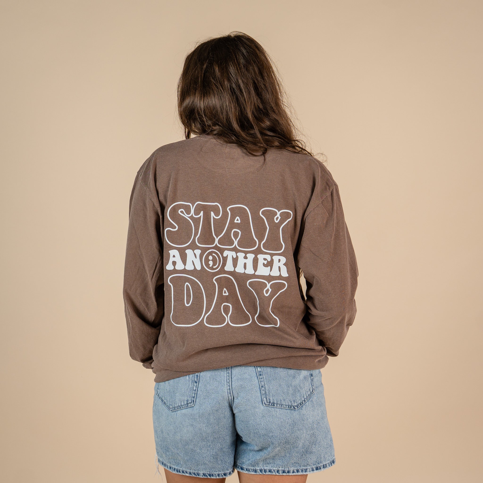 Stay Another Day Bubble Print Long Sleeve
