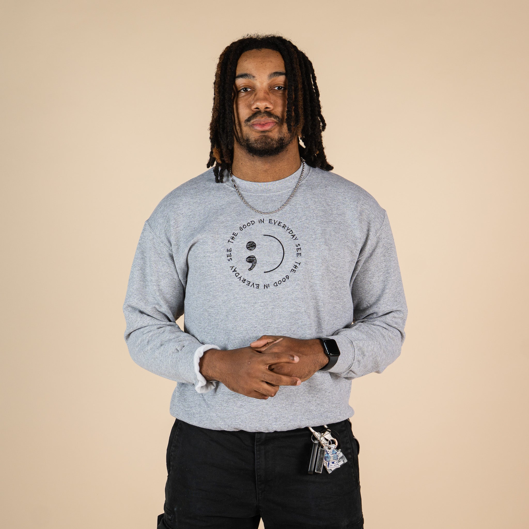 See the Good in Everyday Embroidered Crewneck