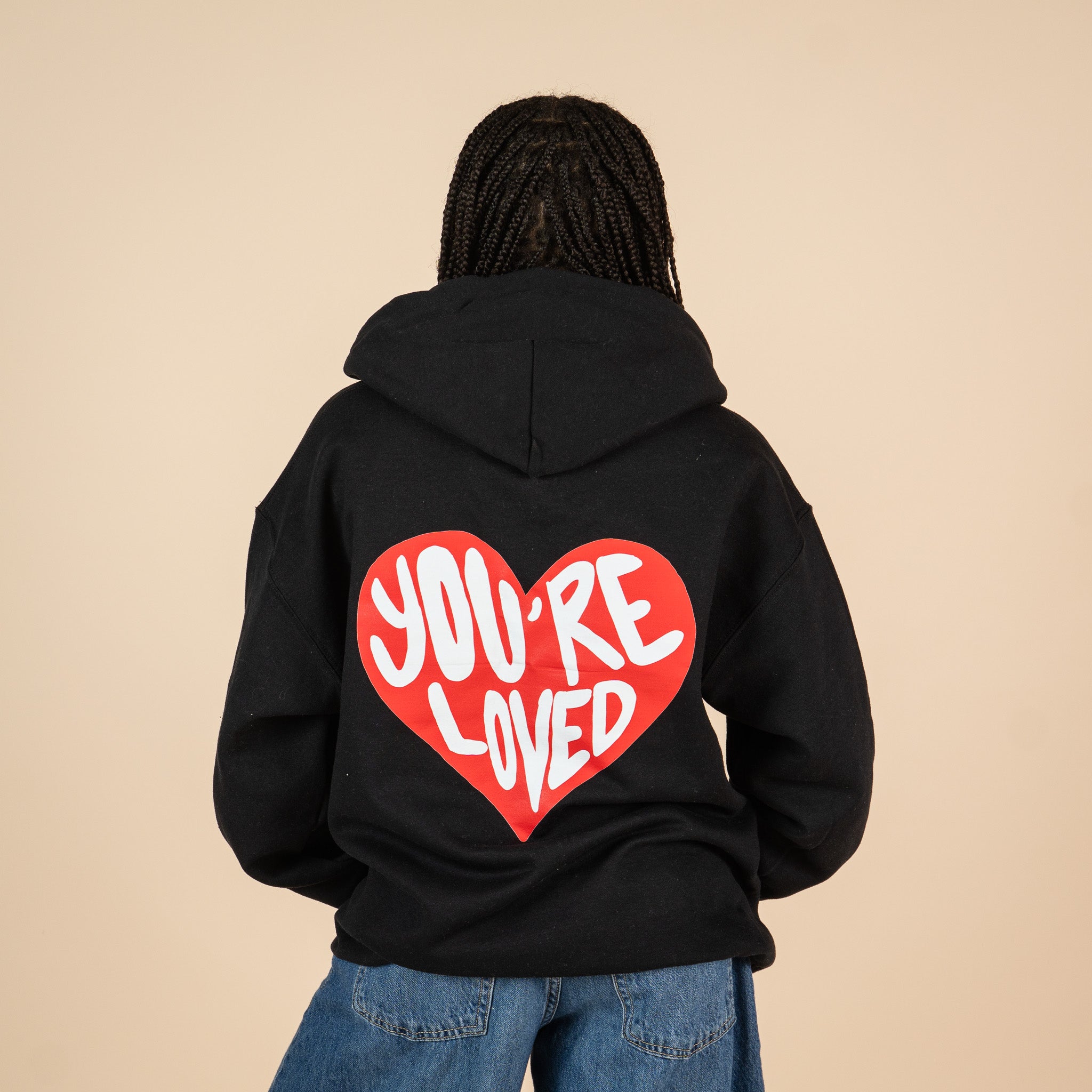 Valentines Day Collection Printed Hoodie (Red Heart)