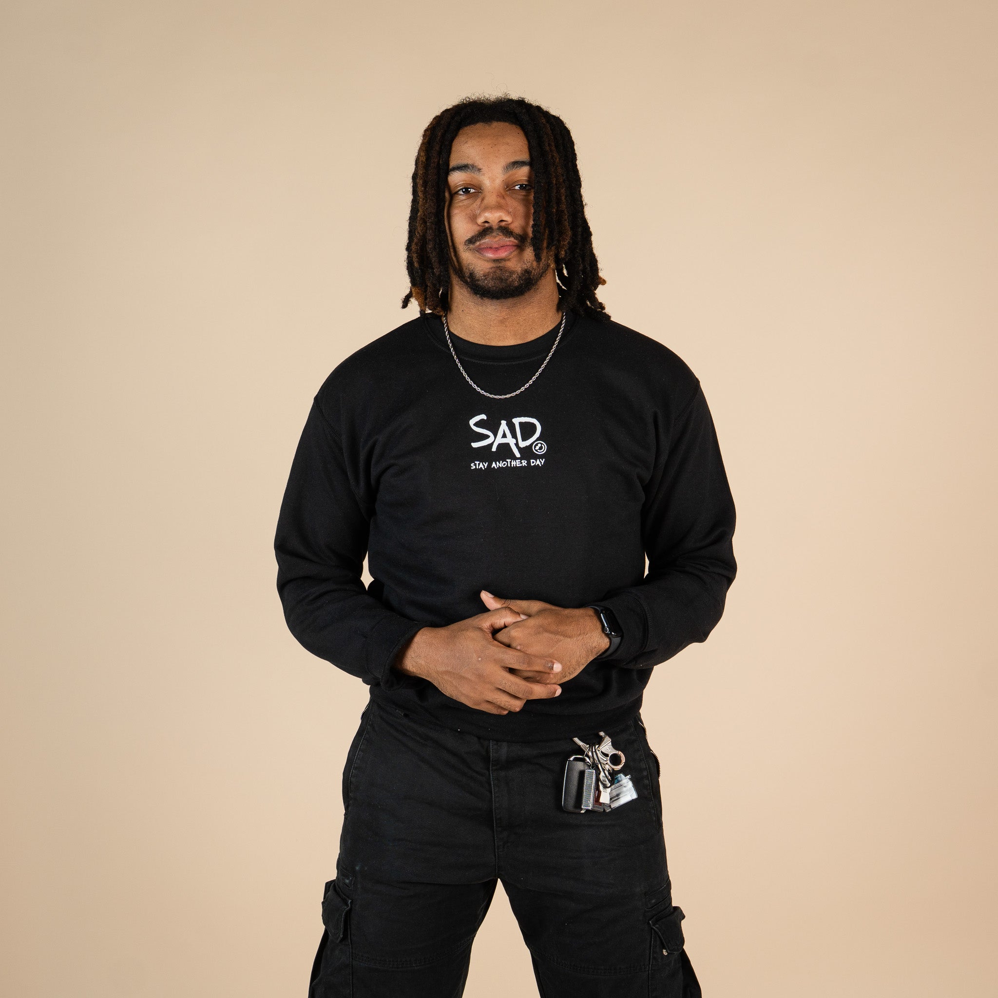 Stay Another Day Bubble Screen Printed Crewneck