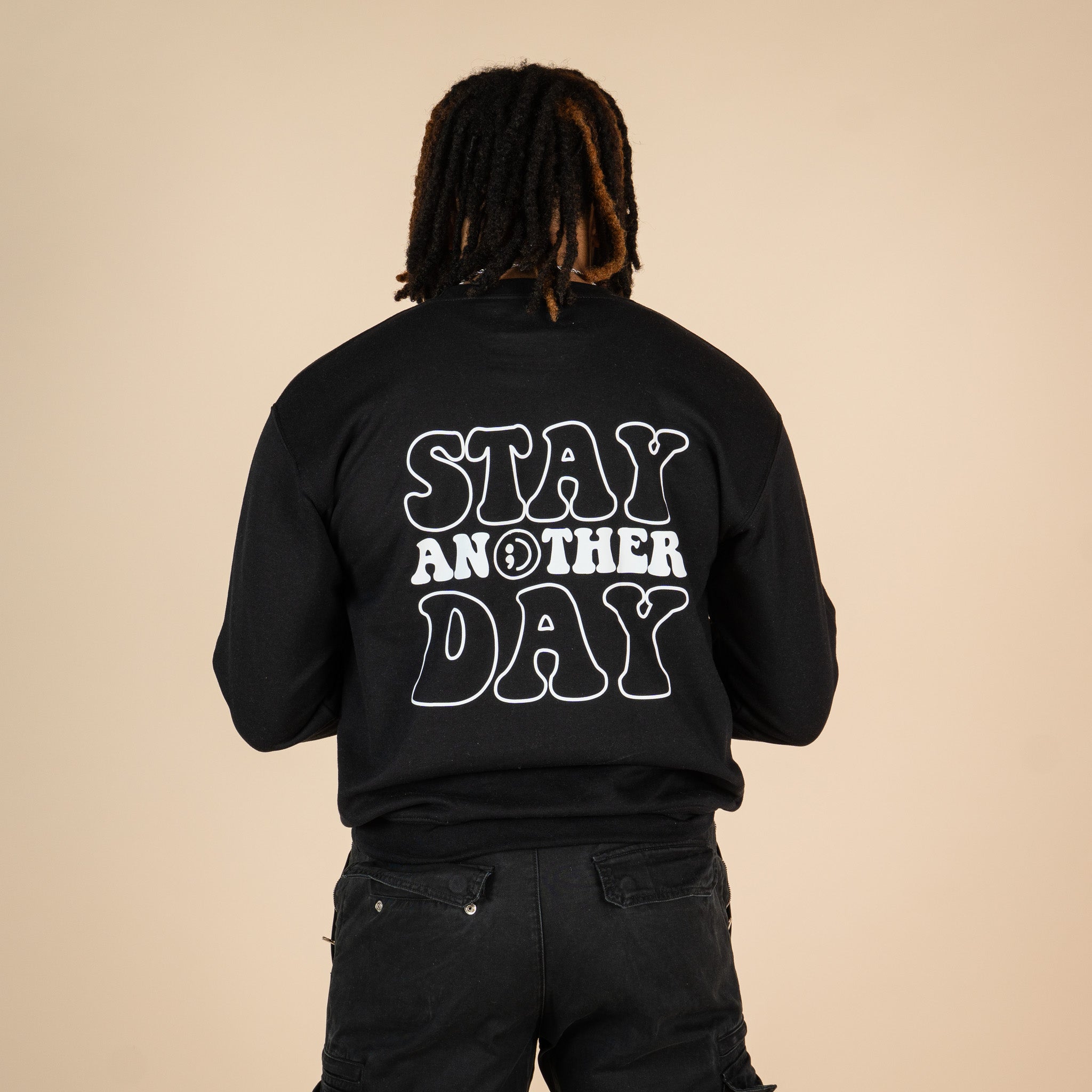 Stay Another Day Bubble Screen Printed Crewneck