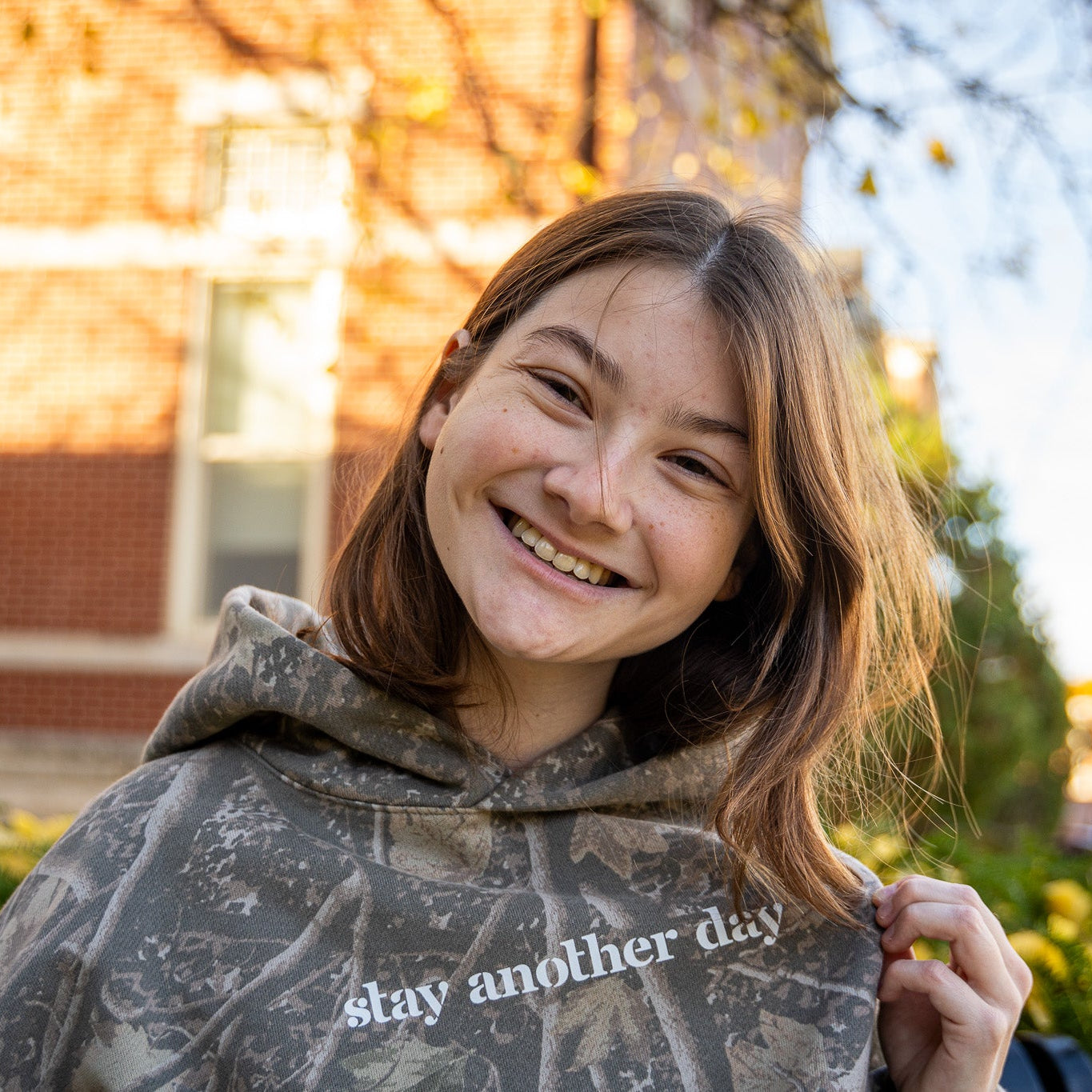 Stay Another Day Camo Premium Hoodie