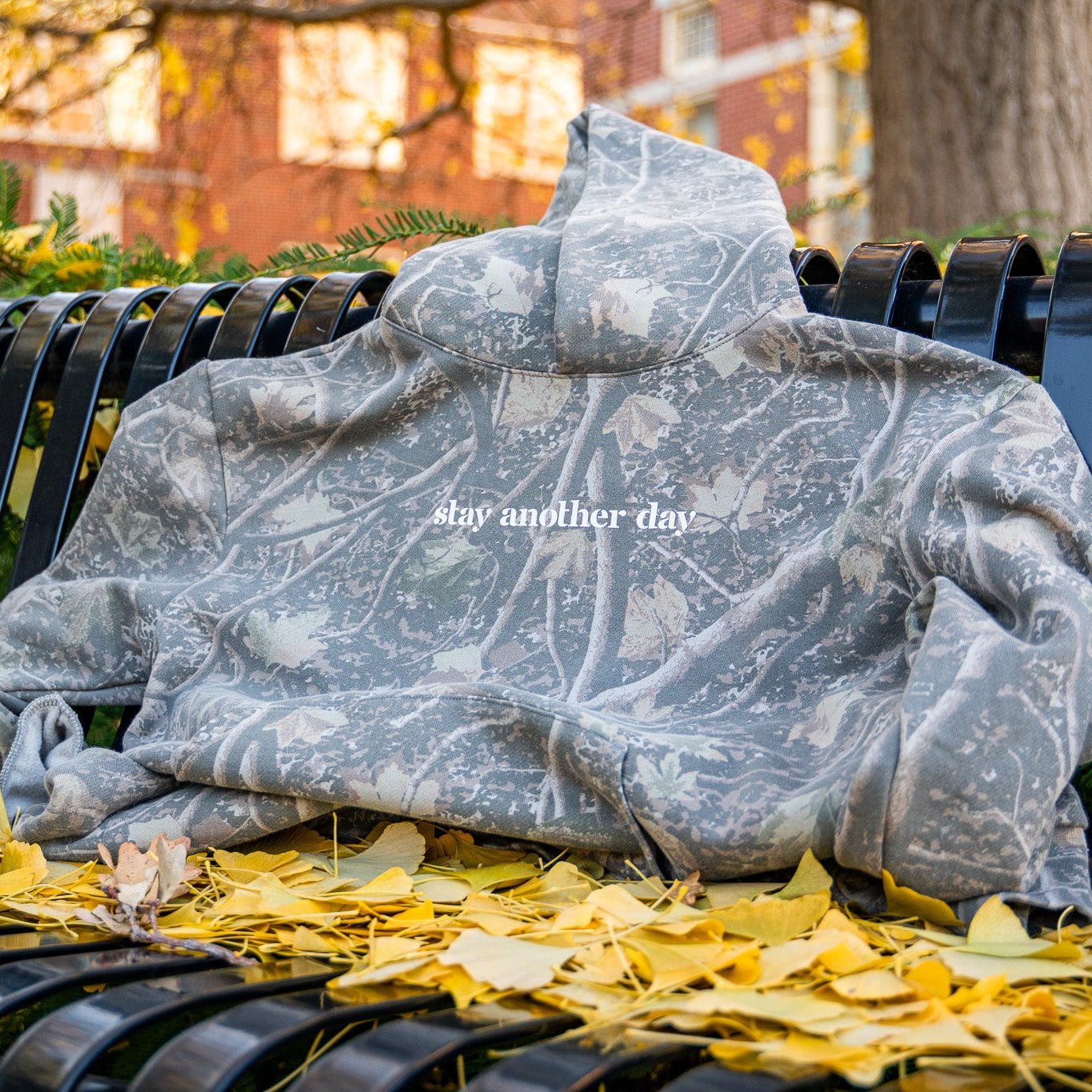 Stay Another Day Camo Premium Hoodie