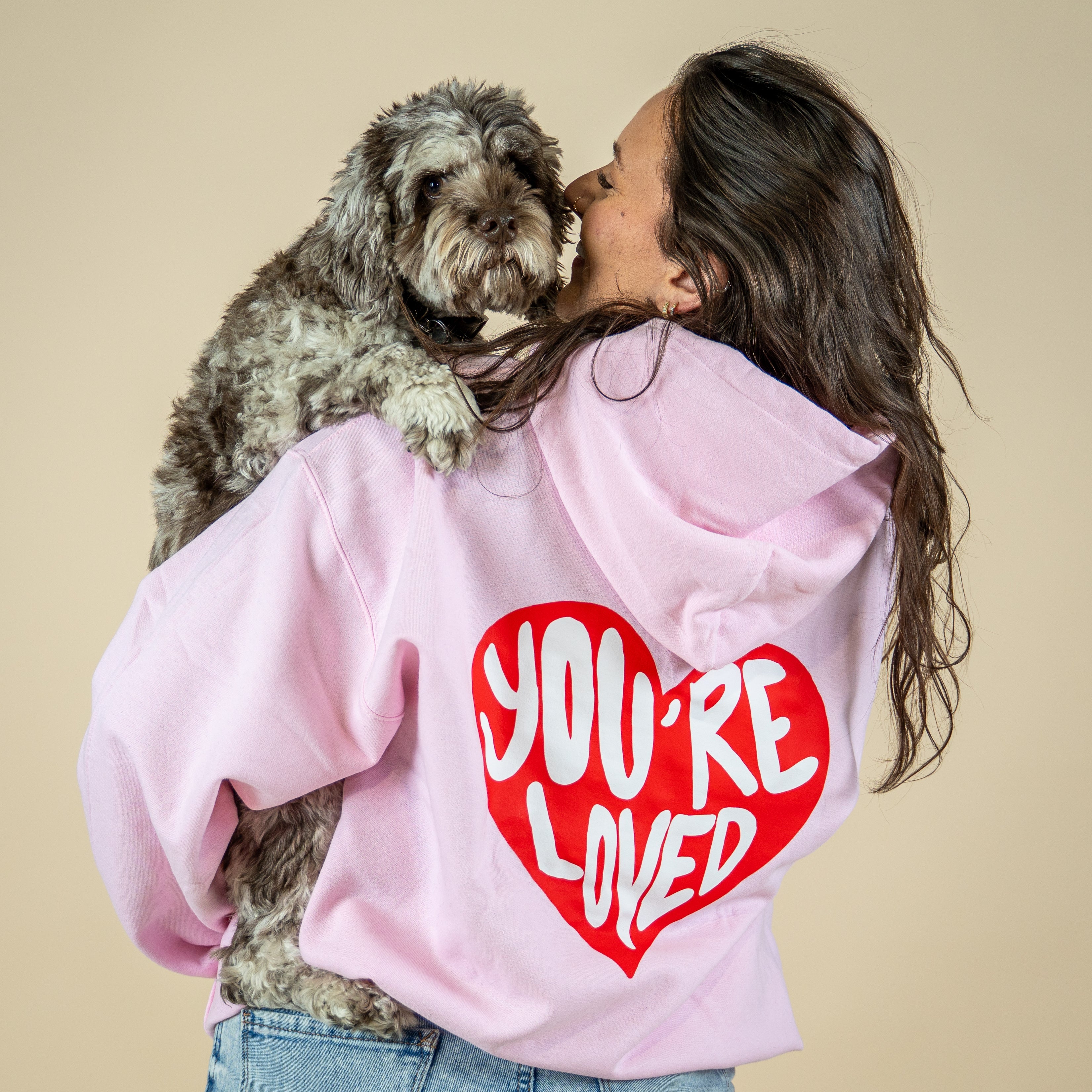 Valentines Day Collection Printed Hoodie (Red Heart)