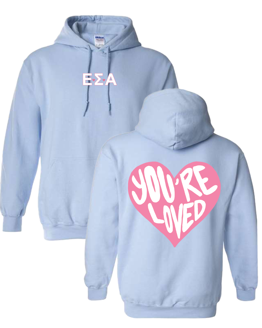 EΣA x SAD Light Blue Hoodie