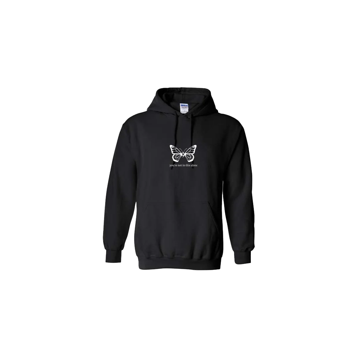 You're Not In This Alone Butterfly Embroidered Hoodie