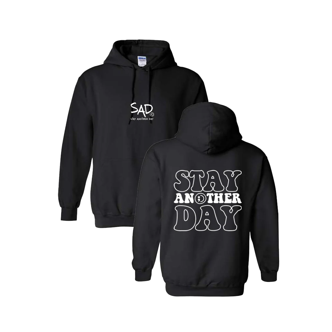 Stay Another Day Bubble Screen Printed Hoodie