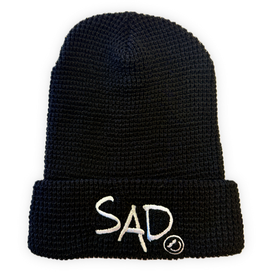 SAD Stay Another Day Waffle Knit Beanie Stocking Hat - Mental Health Matters