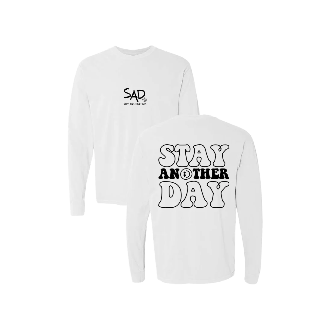Stay Another Day Bubble Print Long Sleeve