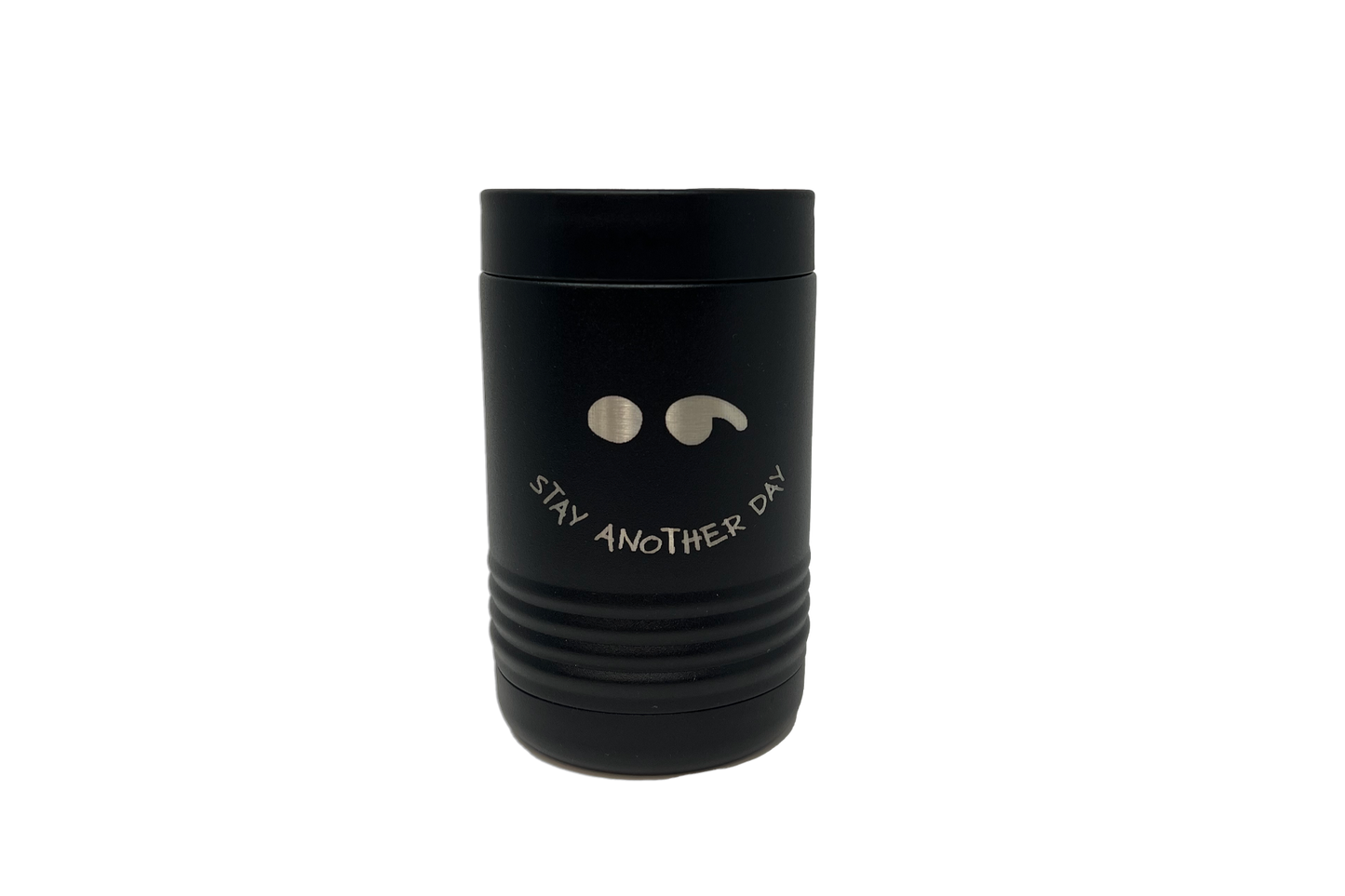 12oz Stay Another Day Smiley Engraved Koozie