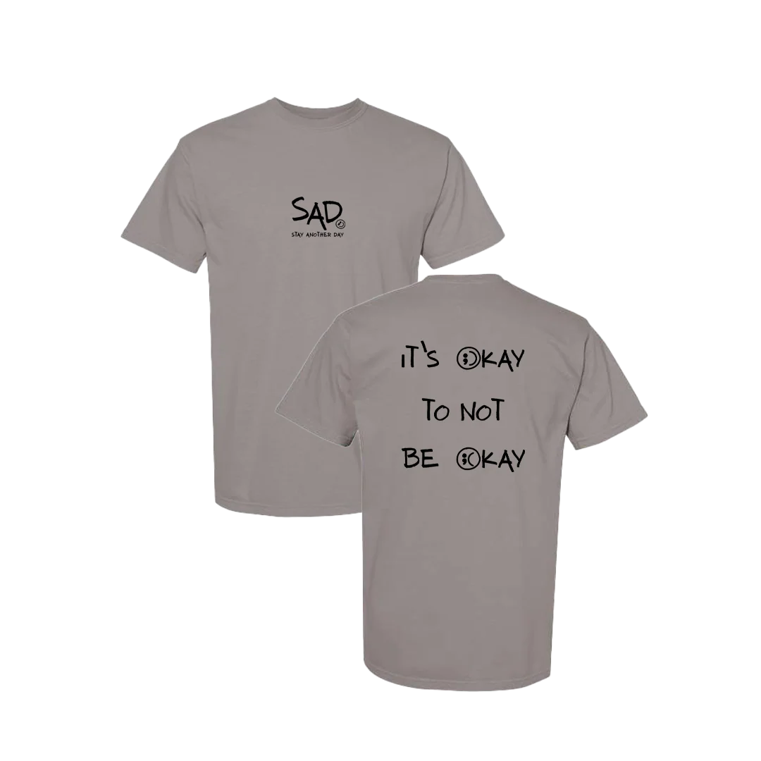 It's Okay To Not Be Okay Screen Printed T-shirt