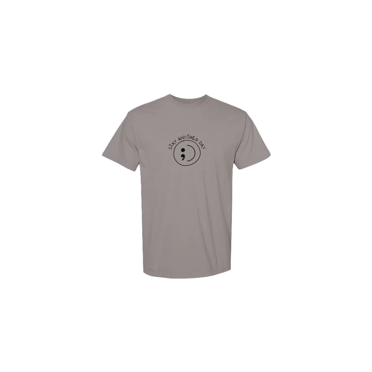 Stay Another Day Smiley Face Embroidered T-shirt