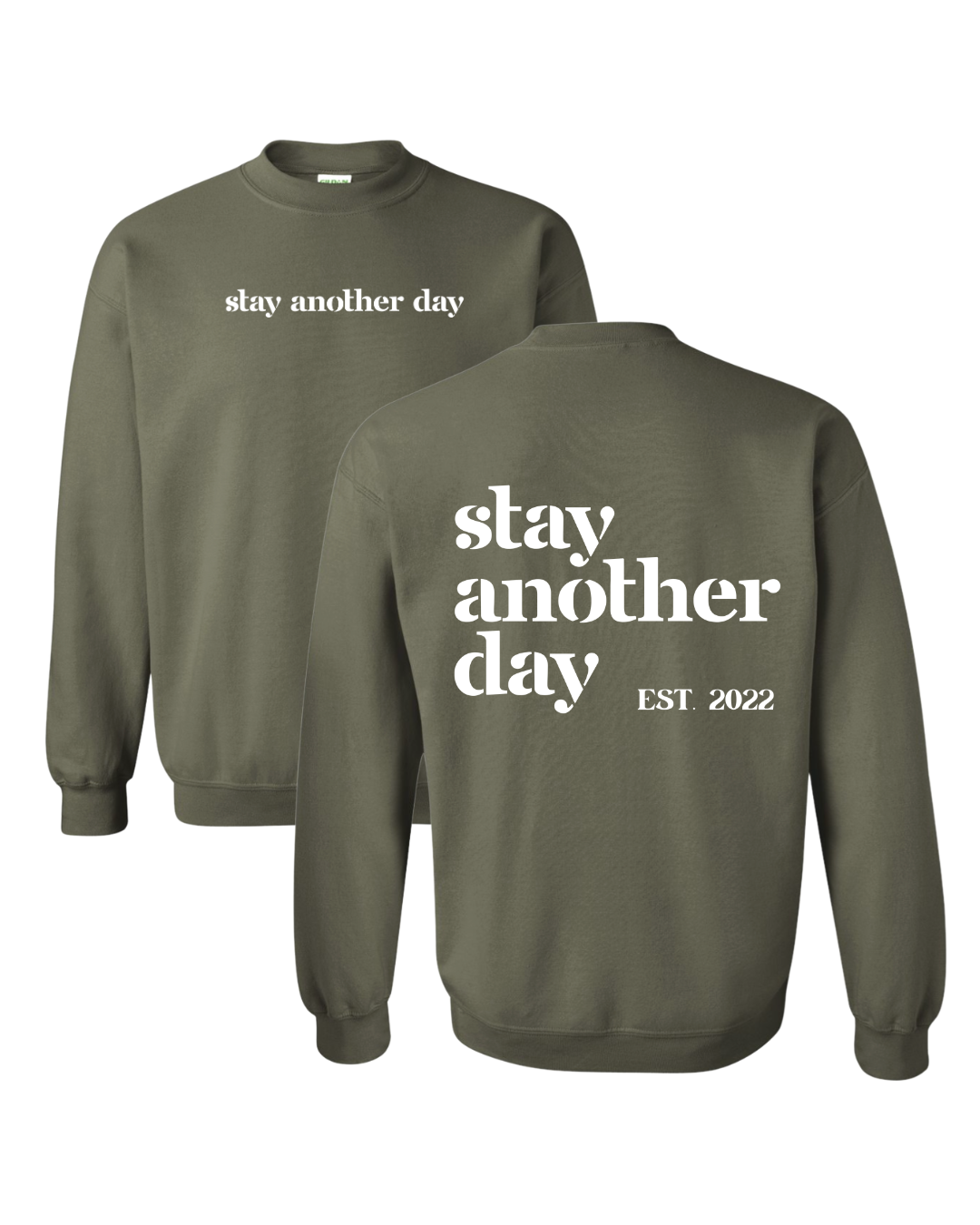 12 DAYS OF CHRISTMAS EXCLUSIVE GIVEAWAY CREWNECK ARMY GREEN