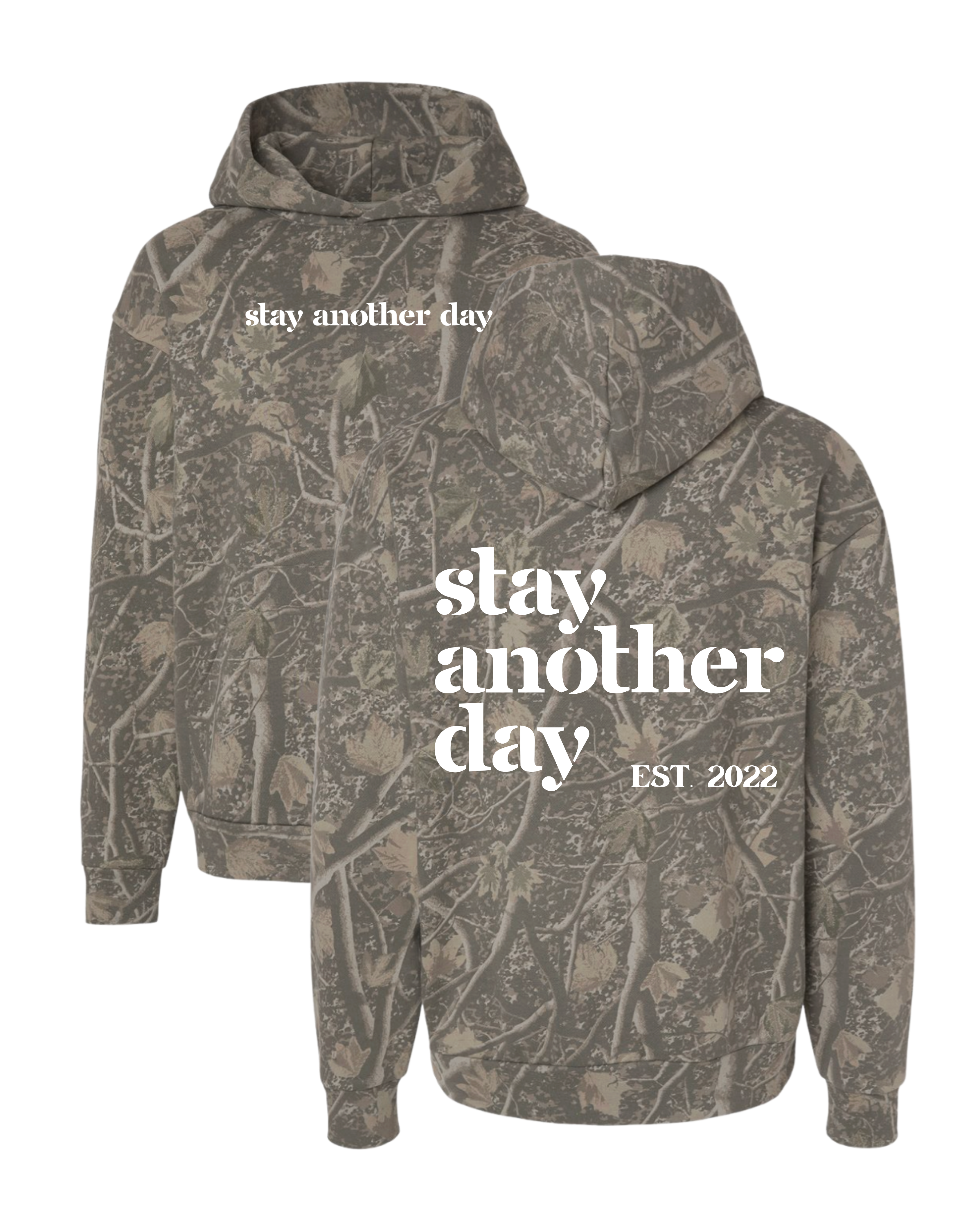 Stay Another Day Camo Premium Hoodie