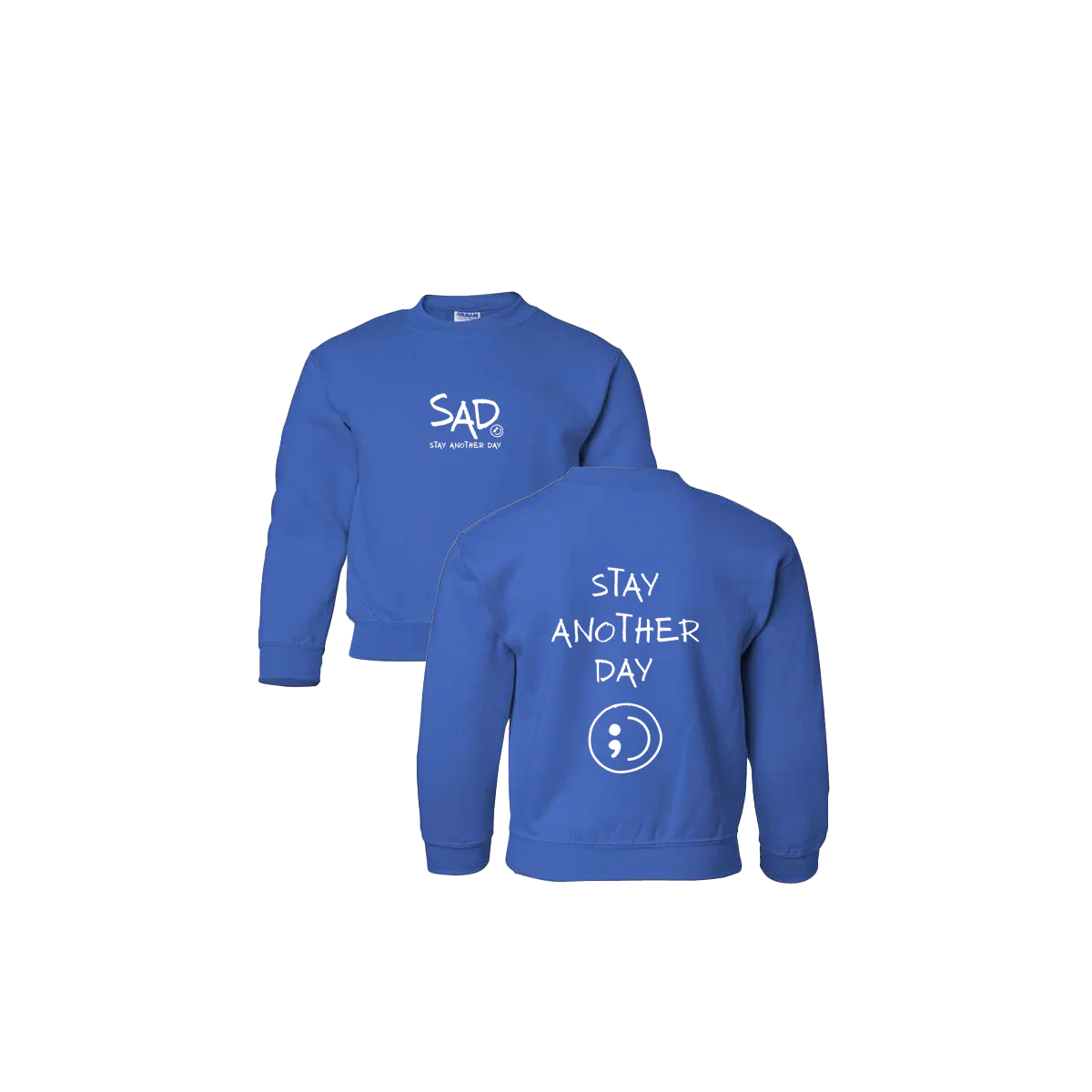 Stay Another Day Screen Printed Youth Crewneck