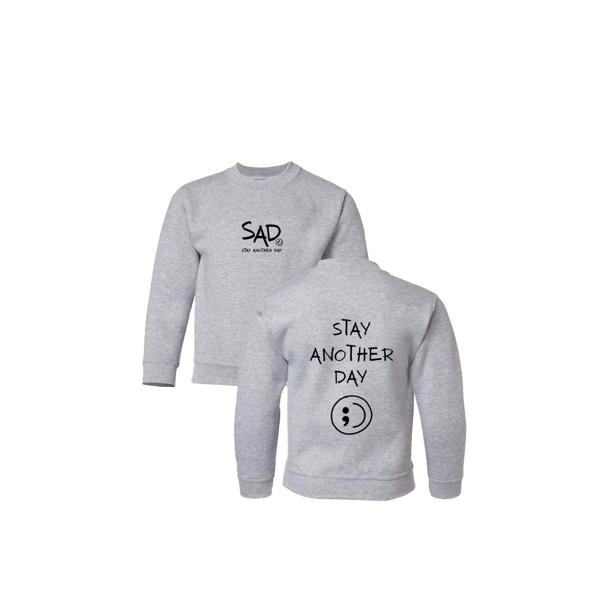 Stay Another Day Screen Printed Youth Crewneck