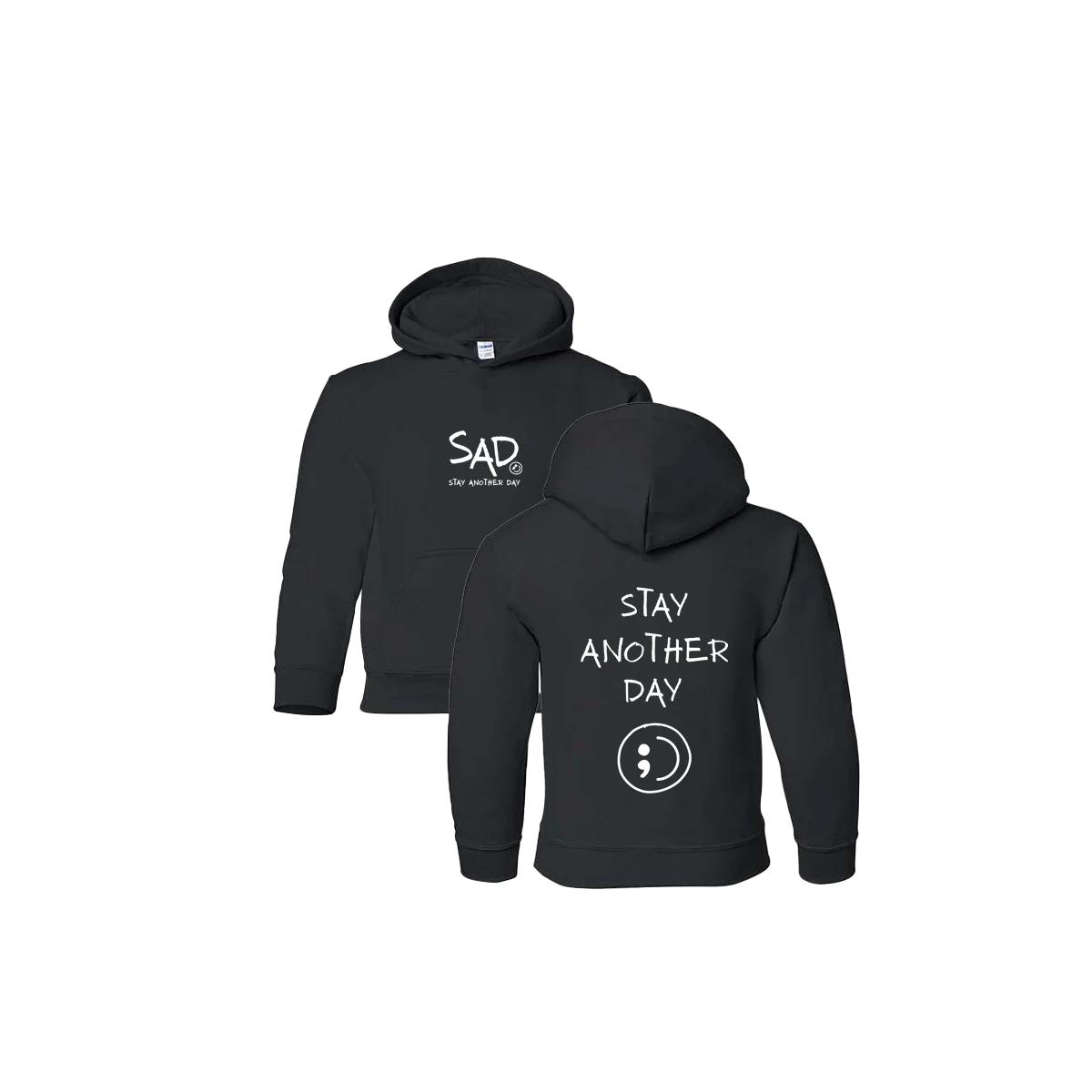 Stay Another Day Screen Printed Youth Hoodie