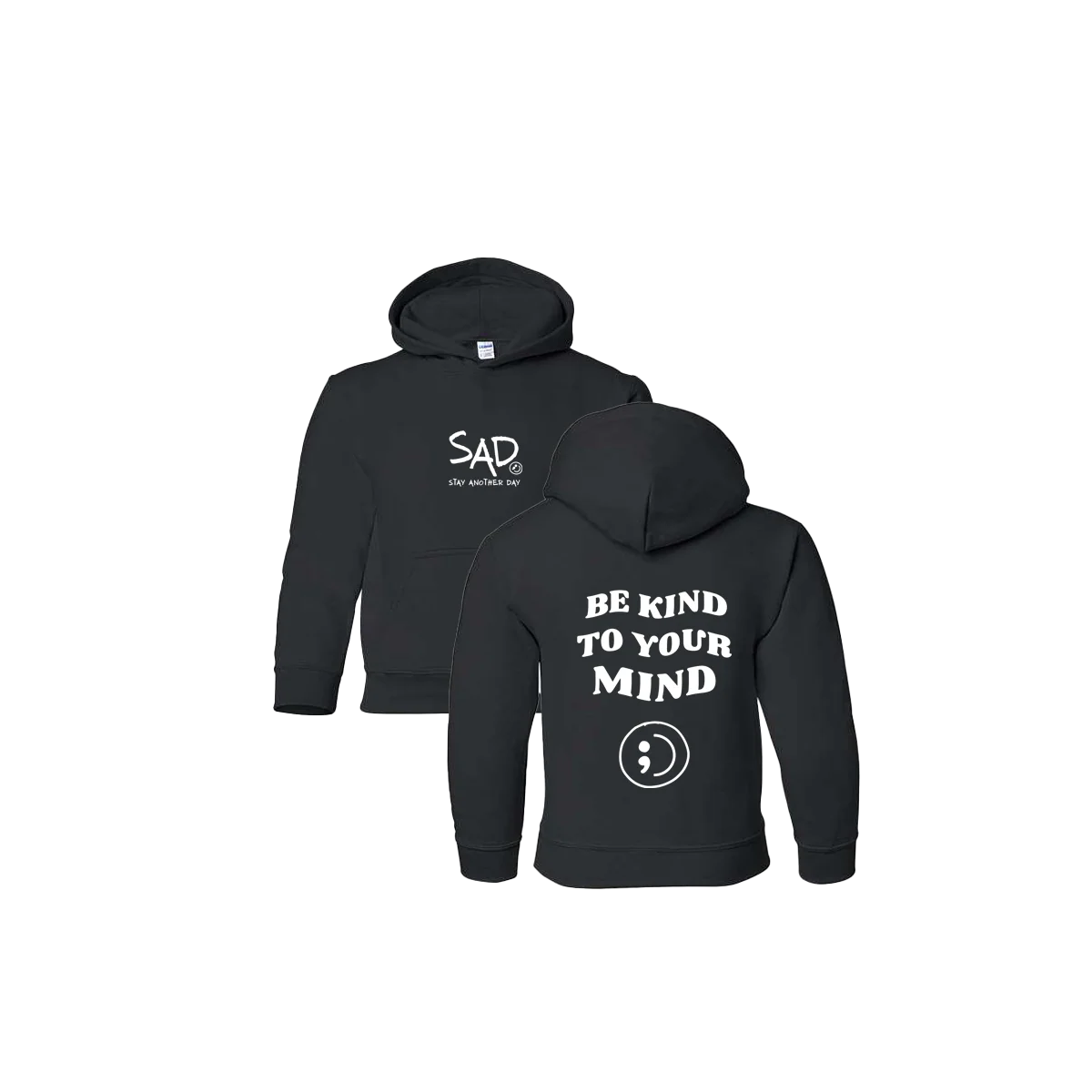 Be Kind To Your Mind Screen Printed Youth Hoodie