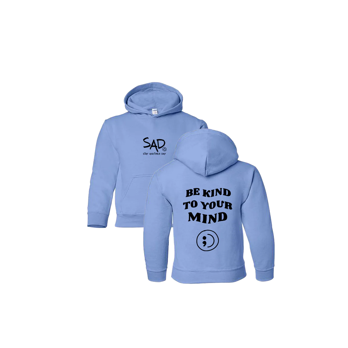 Be Kind To Your Mind Screen Printed Youth Hoodie