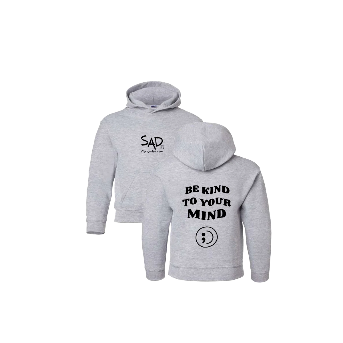 Be Kind To Your Mind Screen Printed Youth Hoodie
